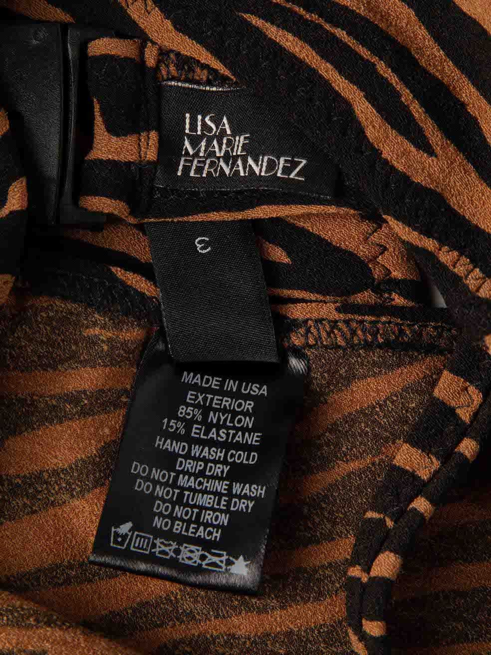 Lisa Marie Fernandez Brown Tiger Print Bikini Size M / US 6-8 / IT 42-44 - 4 Thumbnail