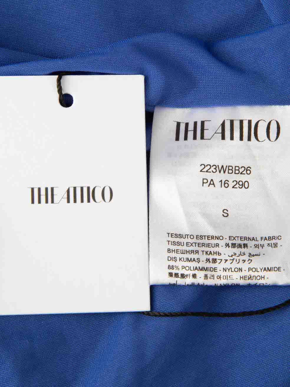The Attico Blue Rib One Shoulder Swimsuit Size S / US 4 / IT 40 - 5 Thumbnail