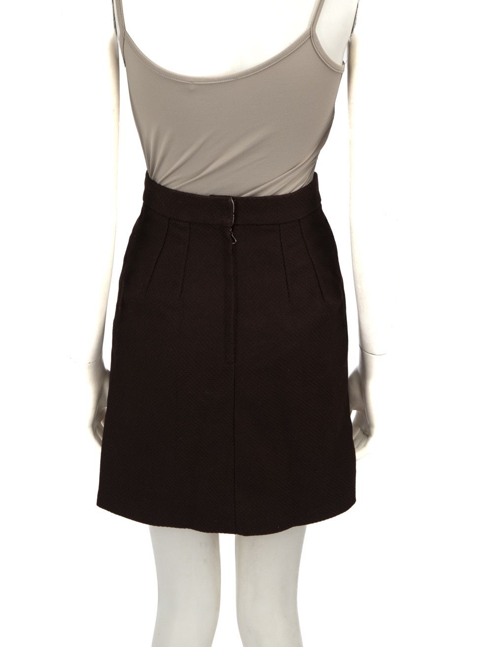 Dolce & Gabbana Brown Mini A Line Skirt Size 26" / US 2 / IT 38 - 3 Thumbnail