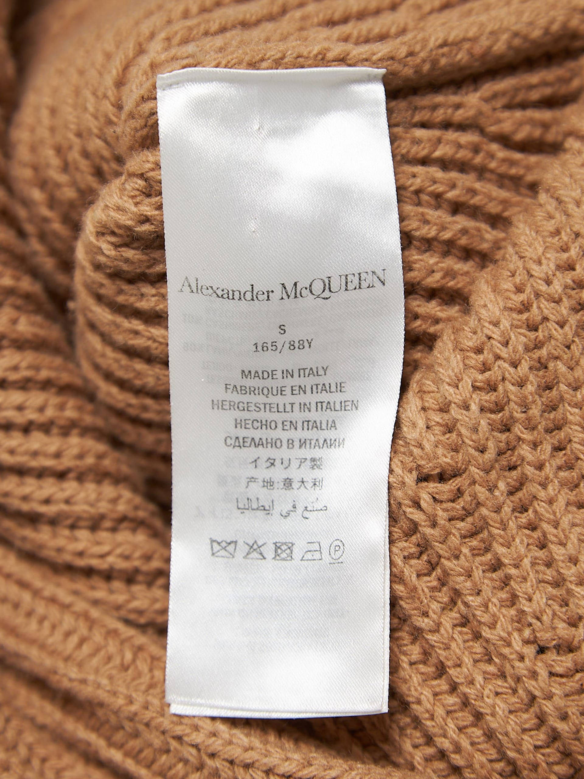 Alexander McQueen Beige Long Knitted Wool Robe Size US S / EU 44-46 / 1 - 3 Thumbnail