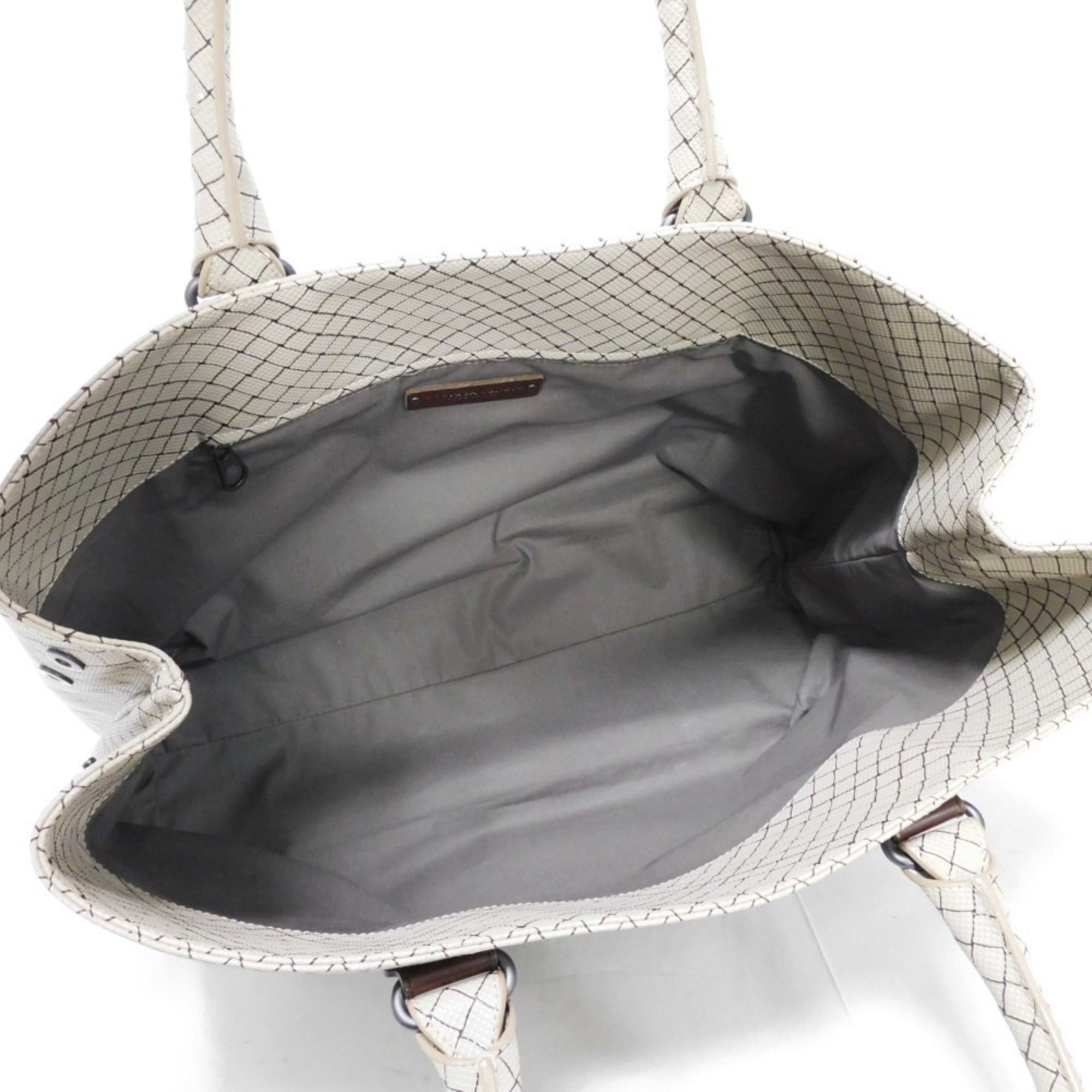 Bottega Veneta BOTTEGA VENETA Tote Bag Marco Polo Medium PU Grey Calf Brown Intrecciato Gainsboro 222498 V0081 1568 Men's Size ONE SIZE - 4 Thumbnail