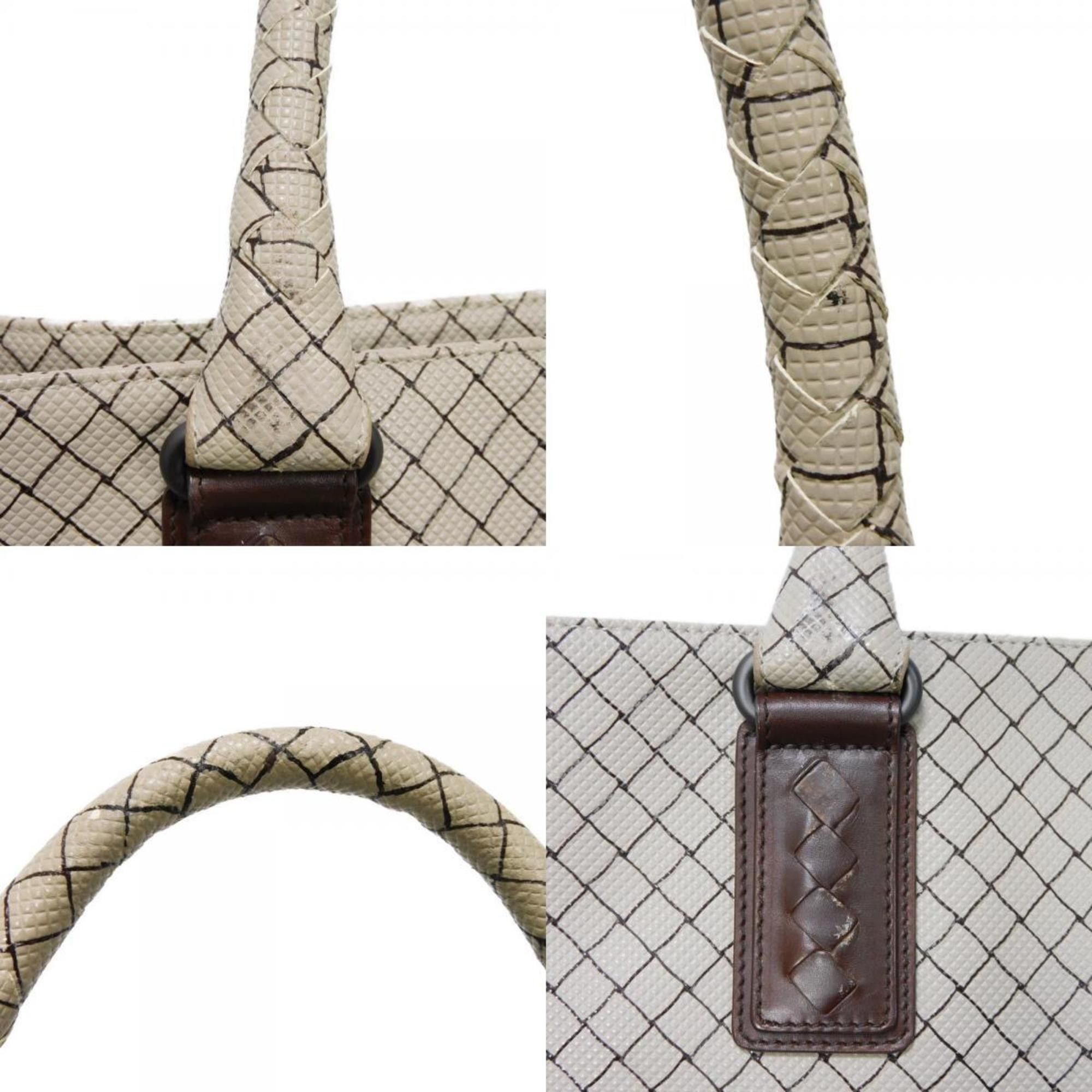 Bottega Veneta BOTTEGA VENETA Tote Bag Marco Polo Medium PU Grey Calf Brown Intrecciato Gainsboro 222498 V0081 1568 Men's Size ONE SIZE - 15 Thumbnail