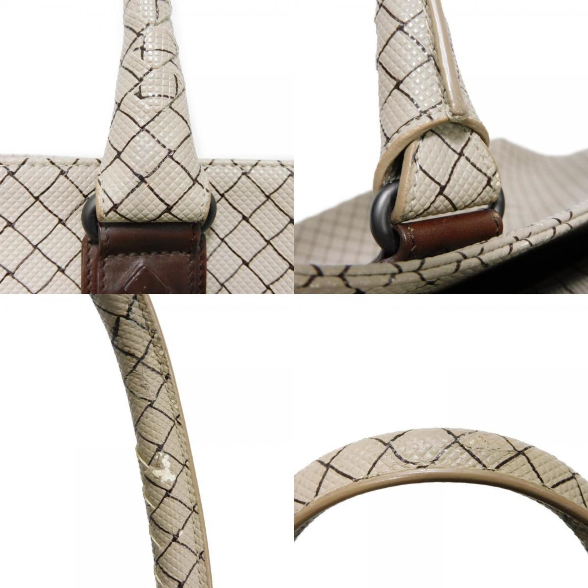 Bottega Veneta BOTTEGA VENETA Tote Bag Marco Polo Medium PU Grey Calf Brown Intrecciato Gainsboro 222498 V0081 1568 Men's Size ONE SIZE - 18 Thumbnail