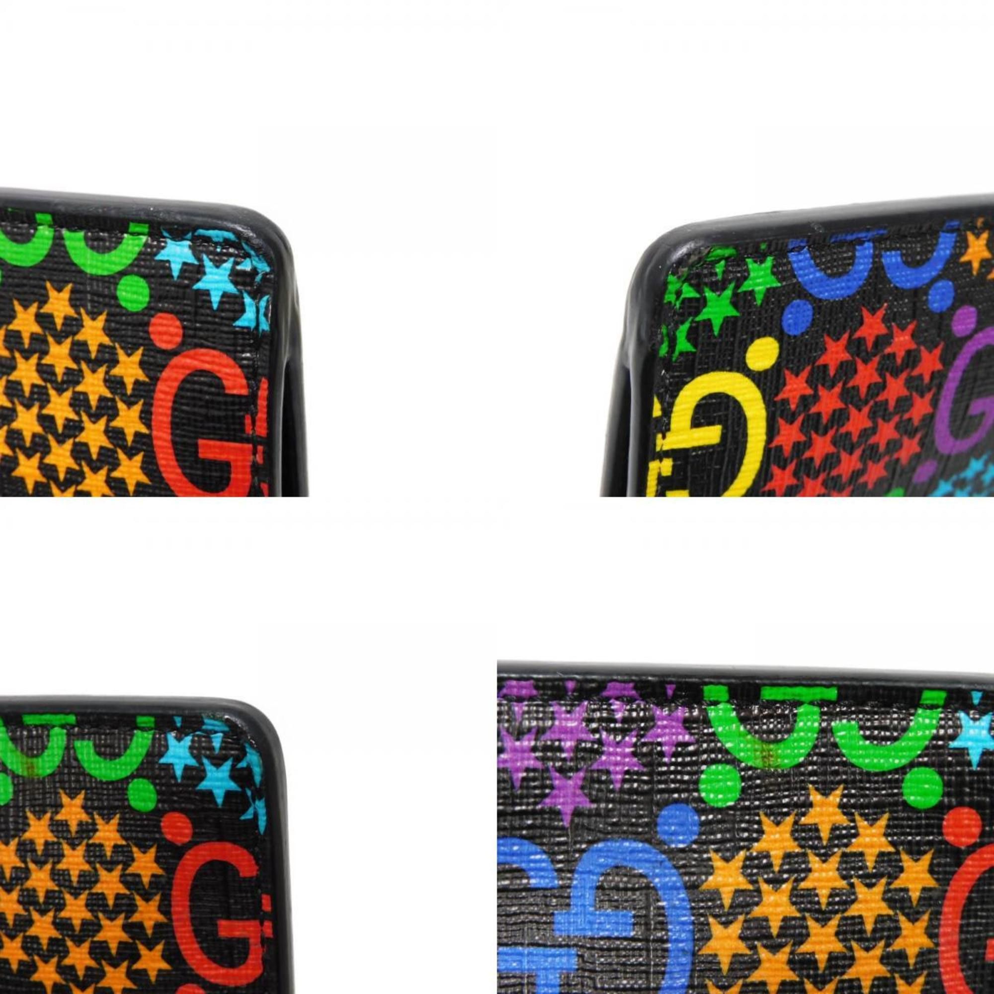 Gucci Gucci Clutch Bag GG Psychedelic Pouch Star Double G Black Handle Strap Second Multicolor 601087 H20BN 1058 Men's Size ONE SIZE - 18 Thumbnail