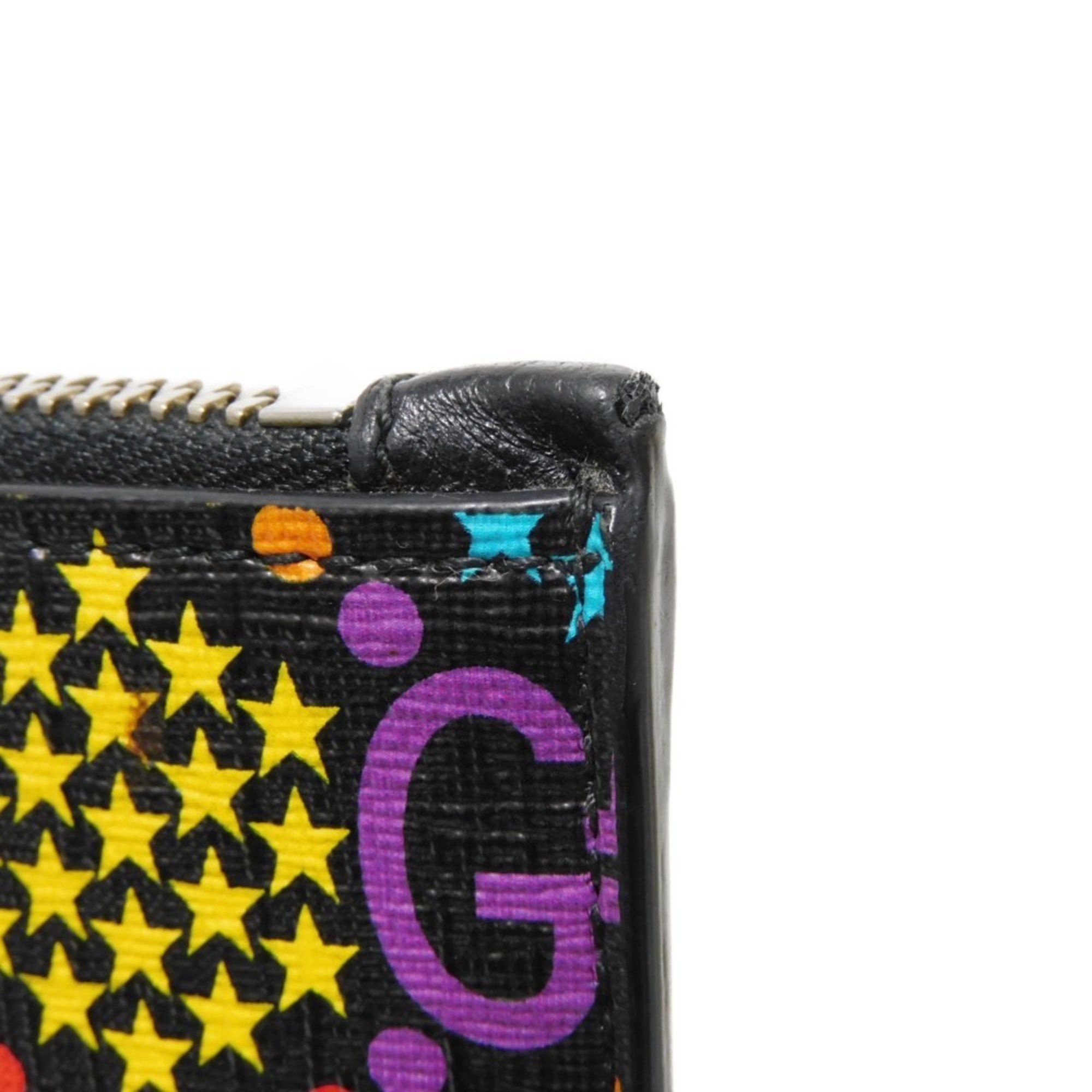 Gucci Gucci Clutch Bag GG Psychedelic Pouch Star Double G Black Handle Strap Second Multicolor 601087 H20BN 1058 Men's Size ONE SIZE - 14 Thumbnail