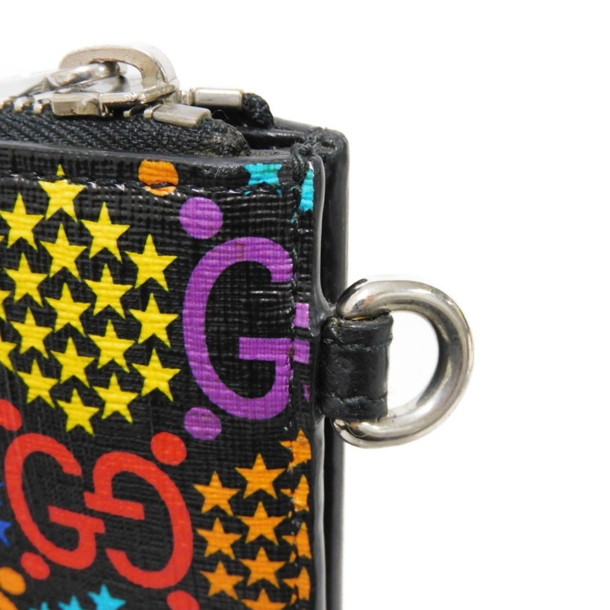 Gucci Gucci Clutch Bag GG Psychedelic Pouch Star Double G Black Handle Strap Second Multicolor 601087 H20BN 1058 Men's Size ONE SIZE - 16 Thumbnail