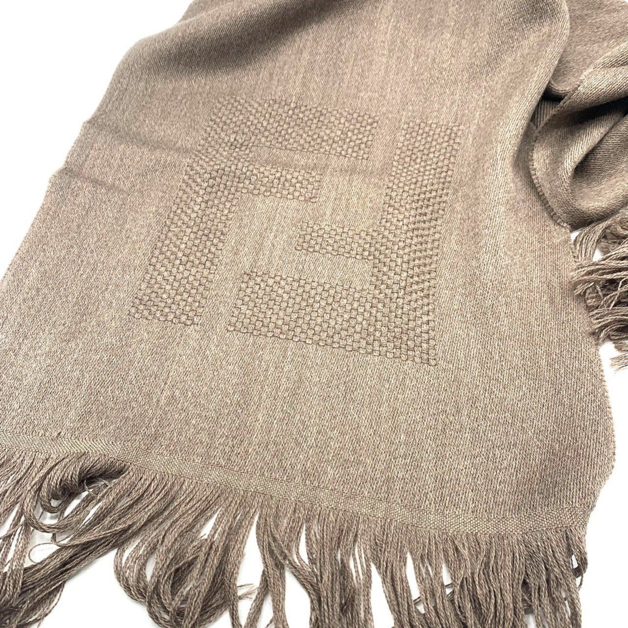 Fendi scarf, brown, wool women's, men's, FENDI