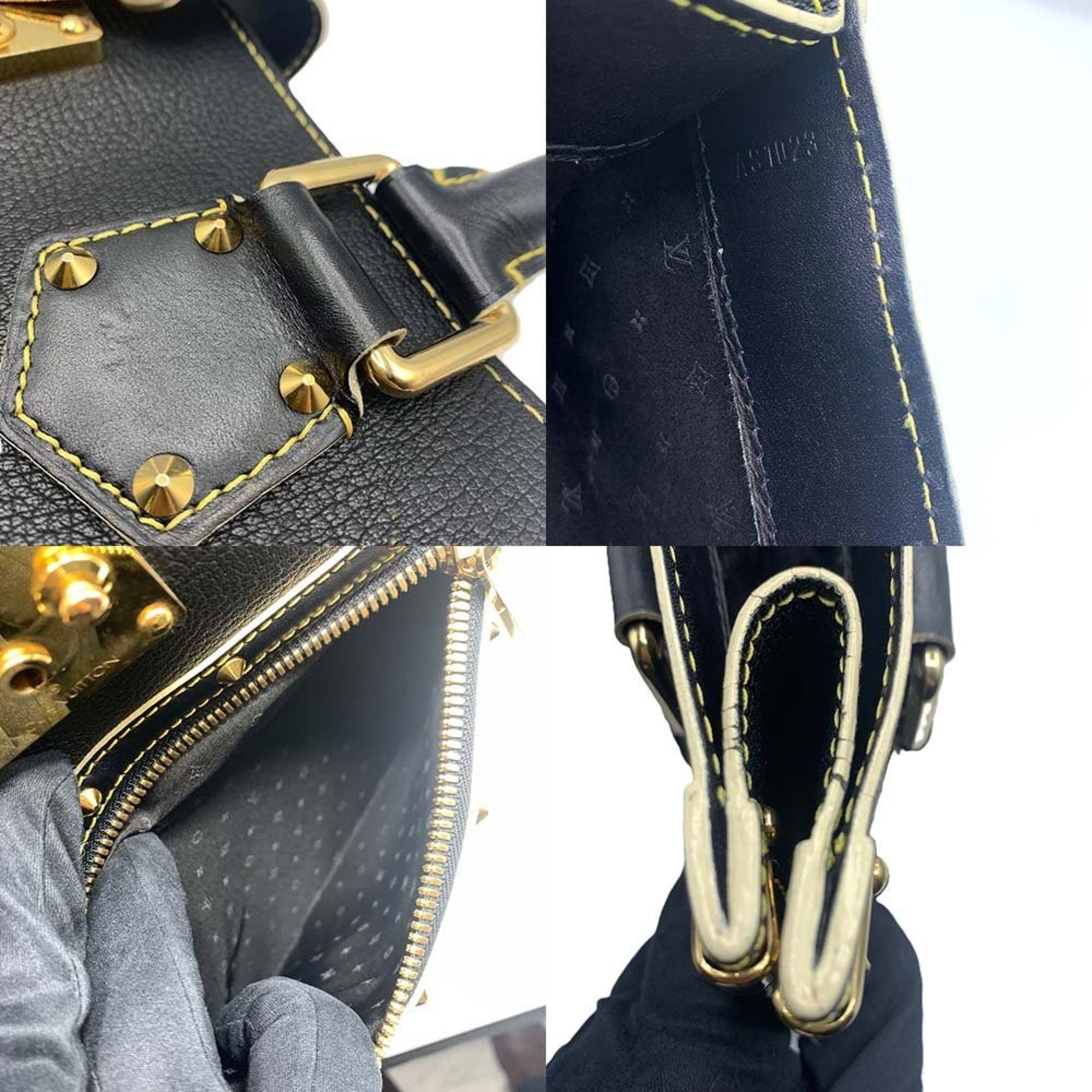 Louis Vuitton Louis Vuitton Unpresible M91816 Suhali Leather Handbag Tote Bag Black Size ONE SIZE - 6 Thumbnail