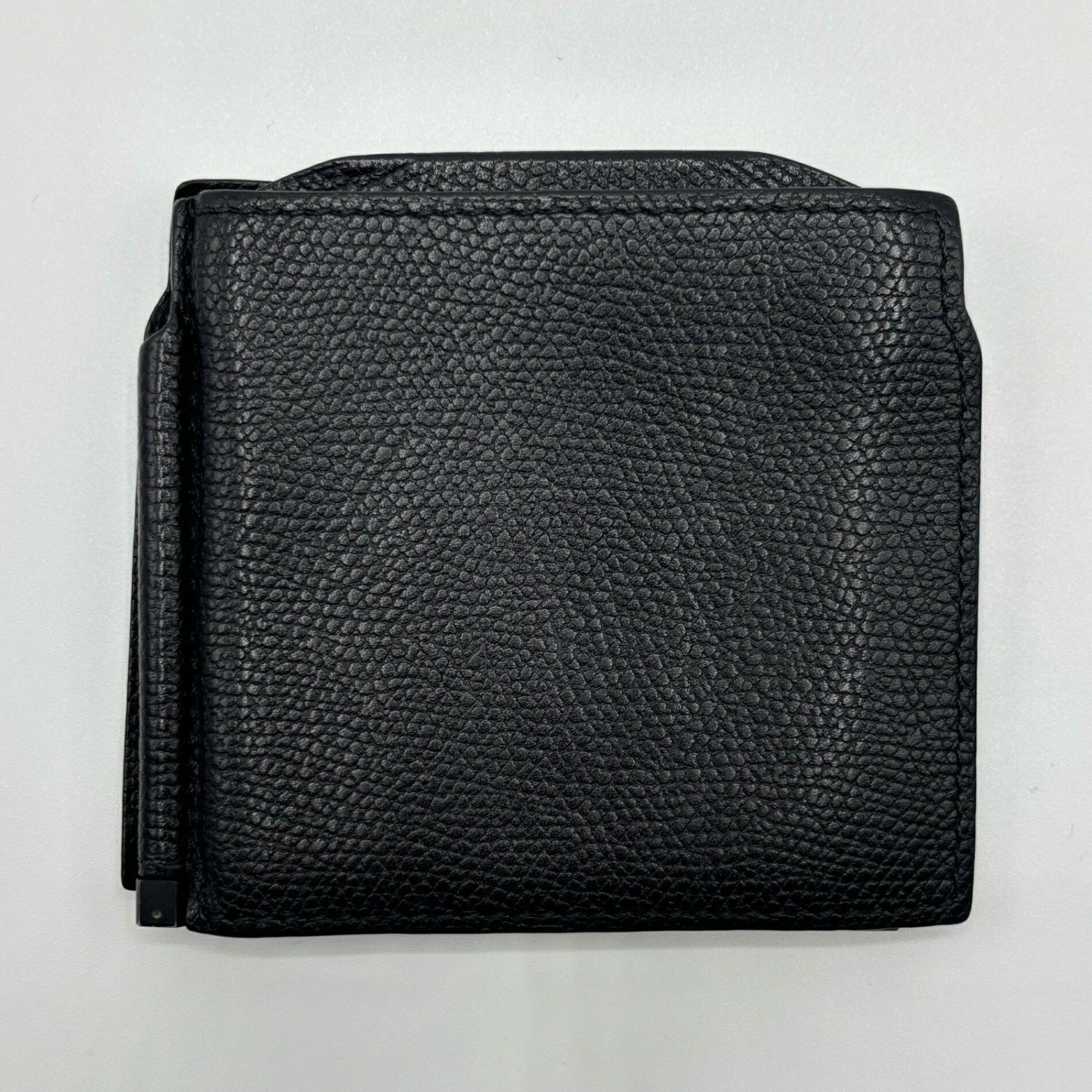 Valextra Valextra Wallet Double Money Clip Leather Black Coin Purse Billfold Size ONE SIZE - 2 Thumbnail