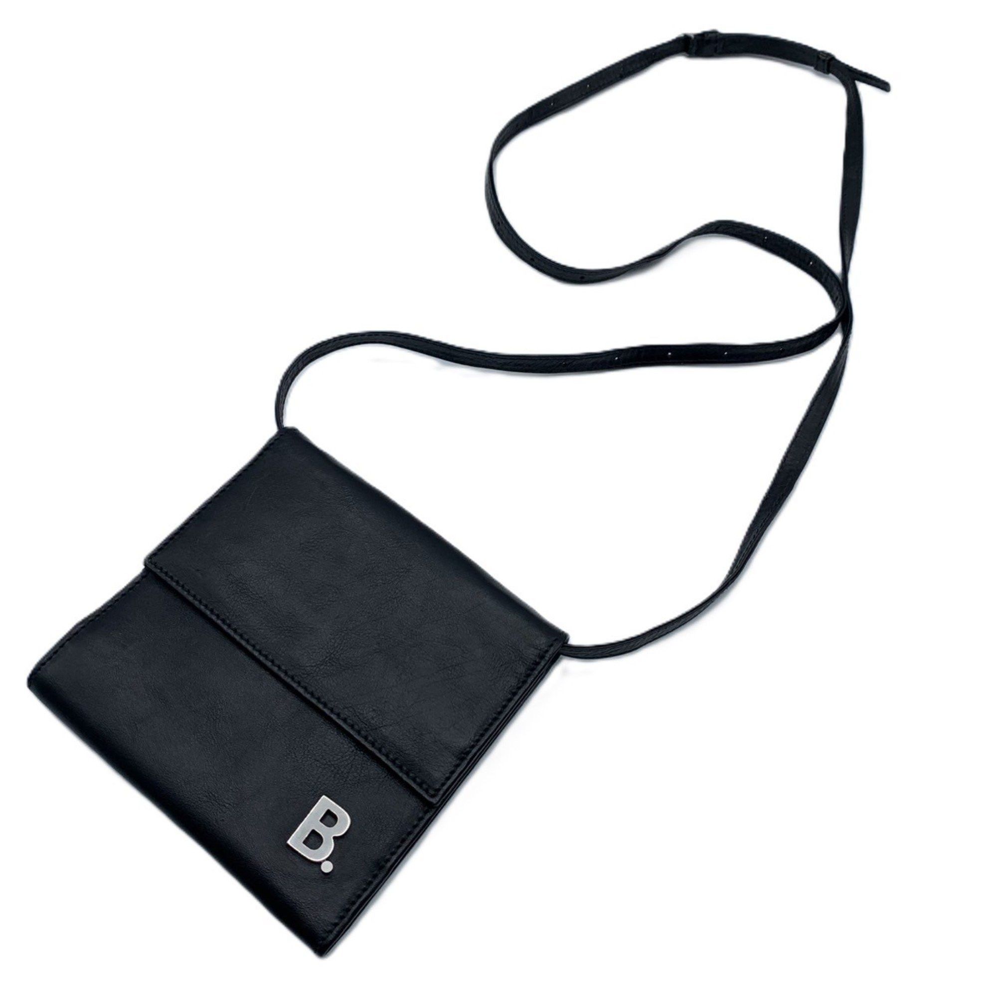 Balenciaga Balenciaga Shoulder Wallet Tri-fold Black Leather 580037 BALENCIAGA Size ONE SIZE - 3 Thumbnail