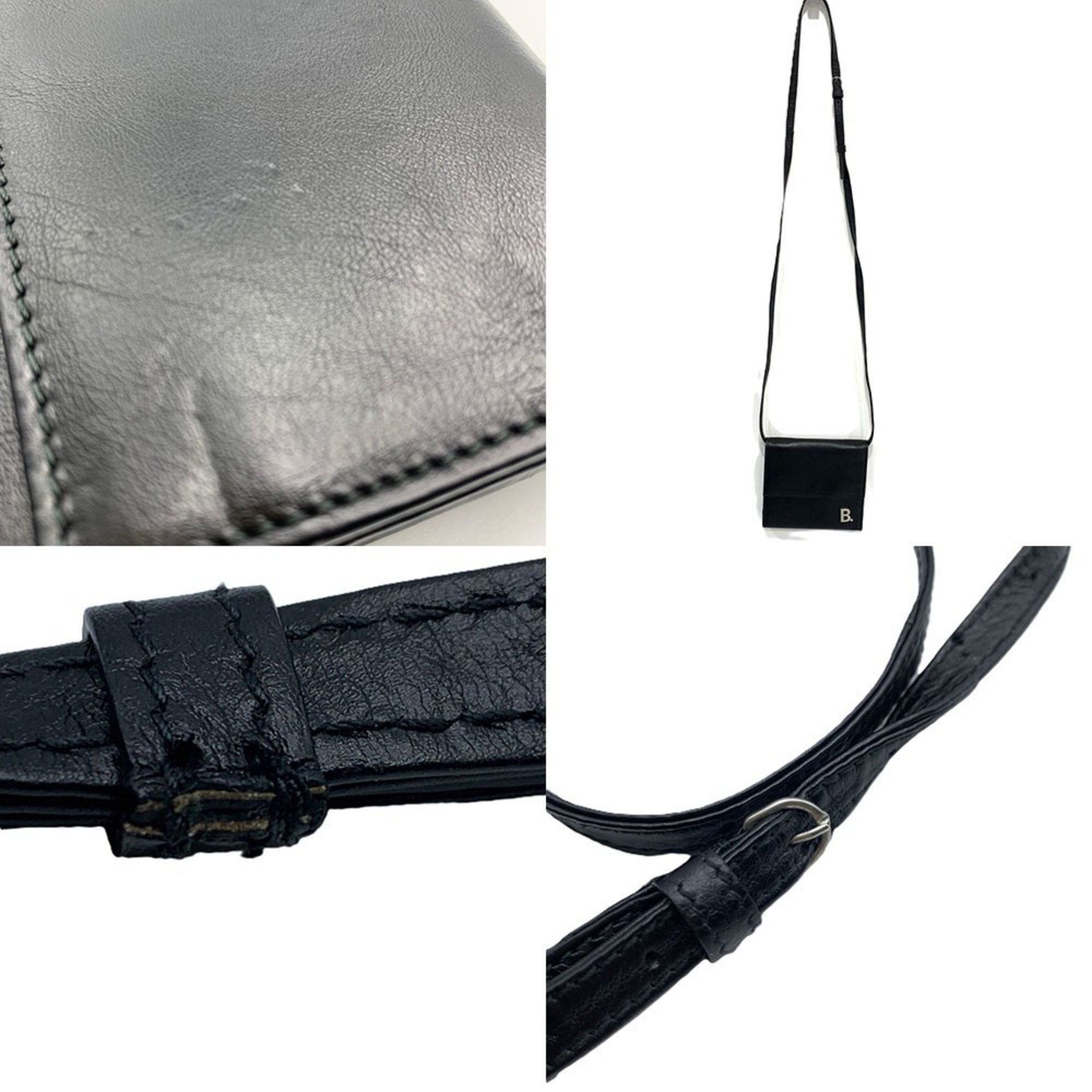 Balenciaga Balenciaga Shoulder Wallet Tri-fold Black Leather 580037 BALENCIAGA Size ONE SIZE - 8 Thumbnail