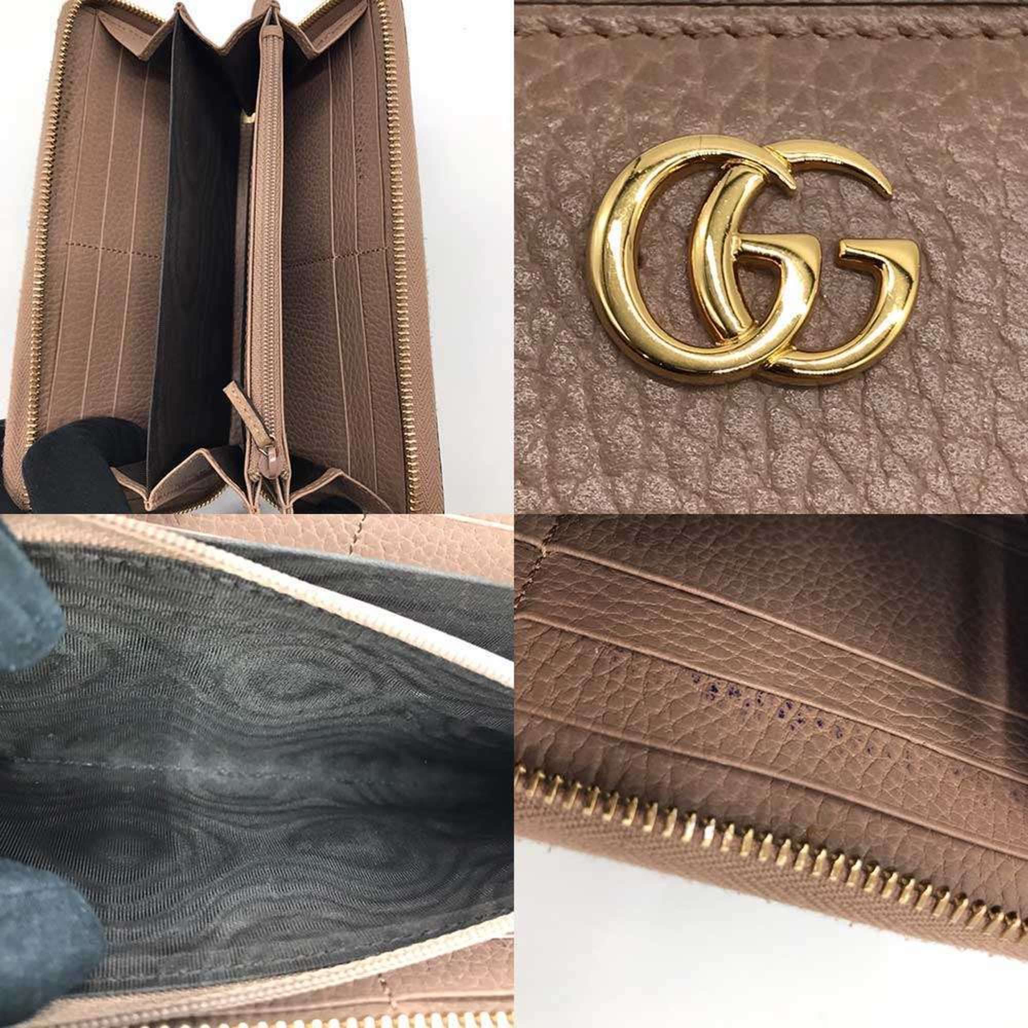Gucci Gucci Double G Zip Around Wallet Long GG Supreme Beige Leather 456117 GUCCI Size ONE SIZE - 5 Thumbnail
