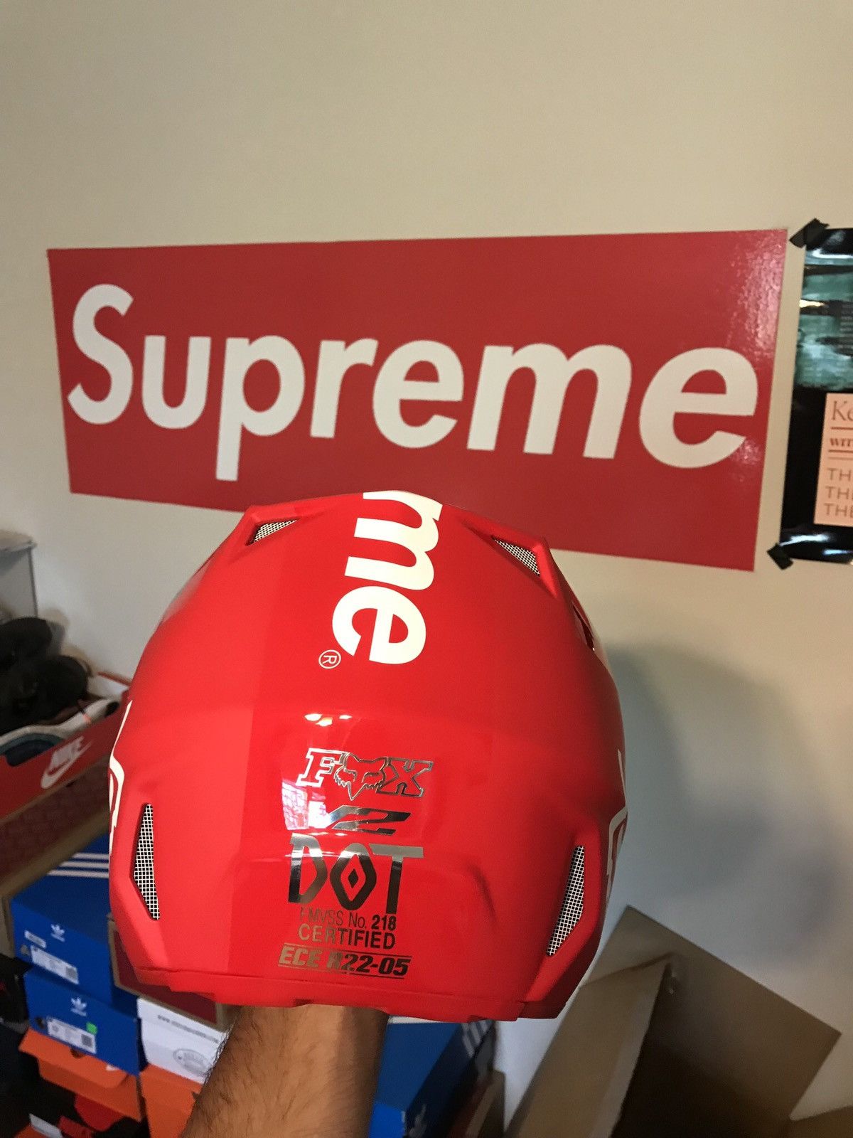Fox Racing × Supreme Supreme X Fox Red Racing Helmet V2 Xl Size ONE SIZE - 2 Thumbnail