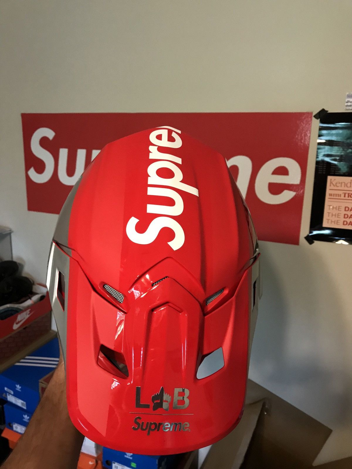 Fox Racing × Supreme Supreme X Fox Red Racing Helmet V2 Xl Size ONE SIZE - 4 Thumbnail