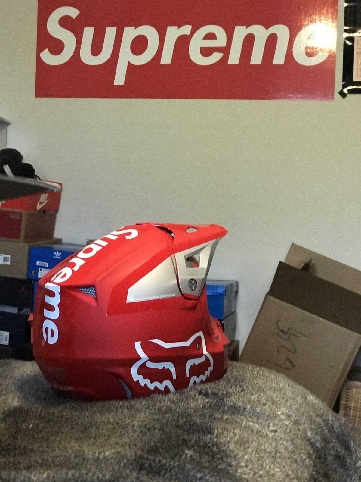 Fox Racing × Supreme Supreme X Fox Red Racing Helmet V2 Xl Size ONE SIZE - 5 Thumbnail