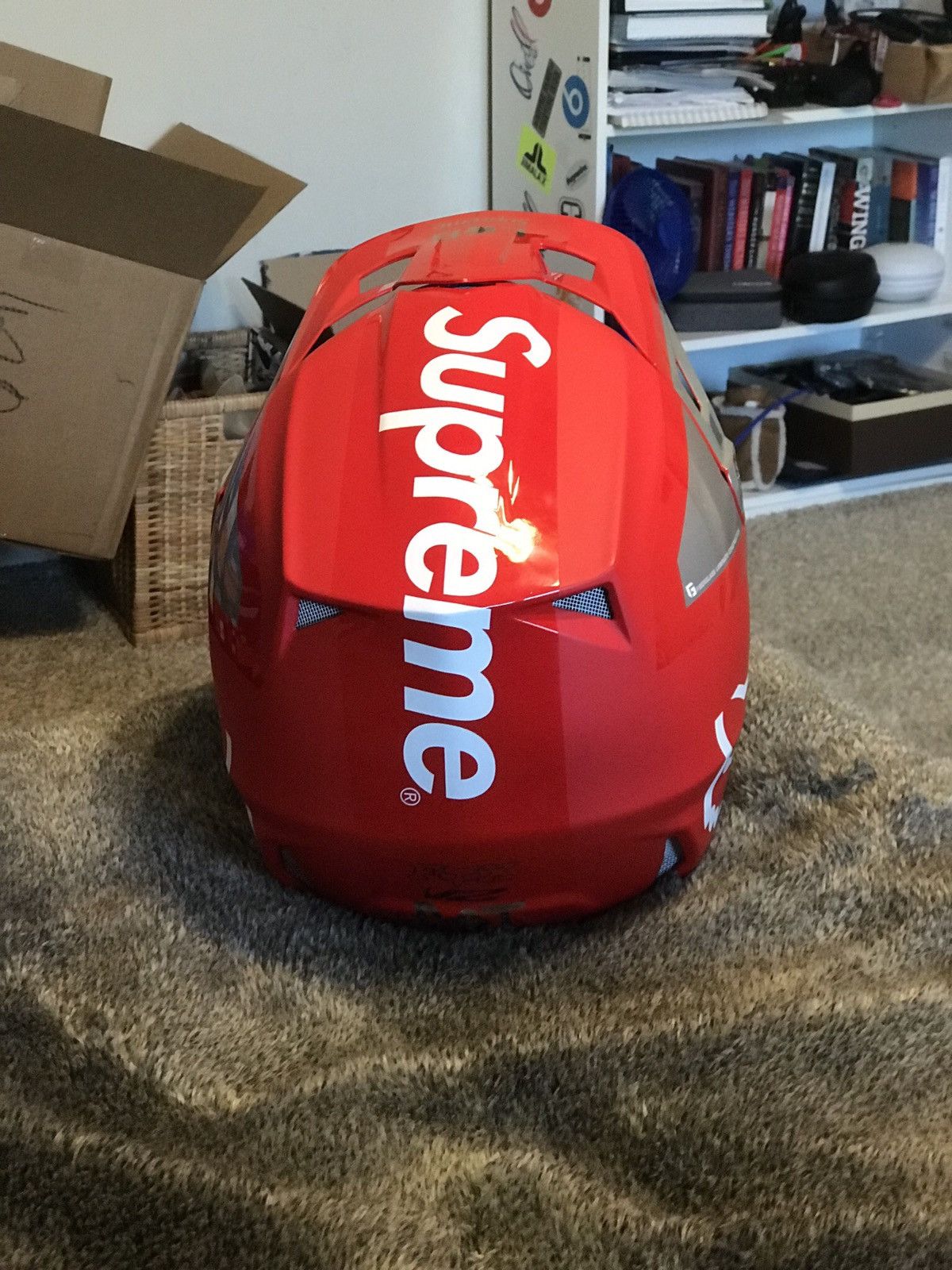 Fox Racing × Supreme Supreme X Fox Red Racing Helmet V2 Xl Size ONE SIZE - 6 Thumbnail
