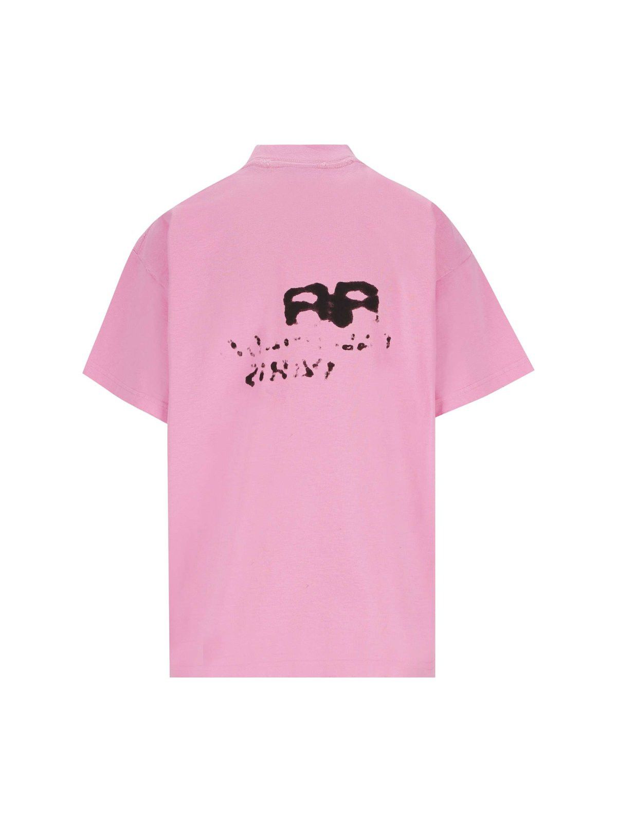 Balenciaga Hand-Drawn BB Icon T- Shirt Medium Fit in Pink Size US M / EU 48-50 / 2 - 2 Thumbnail