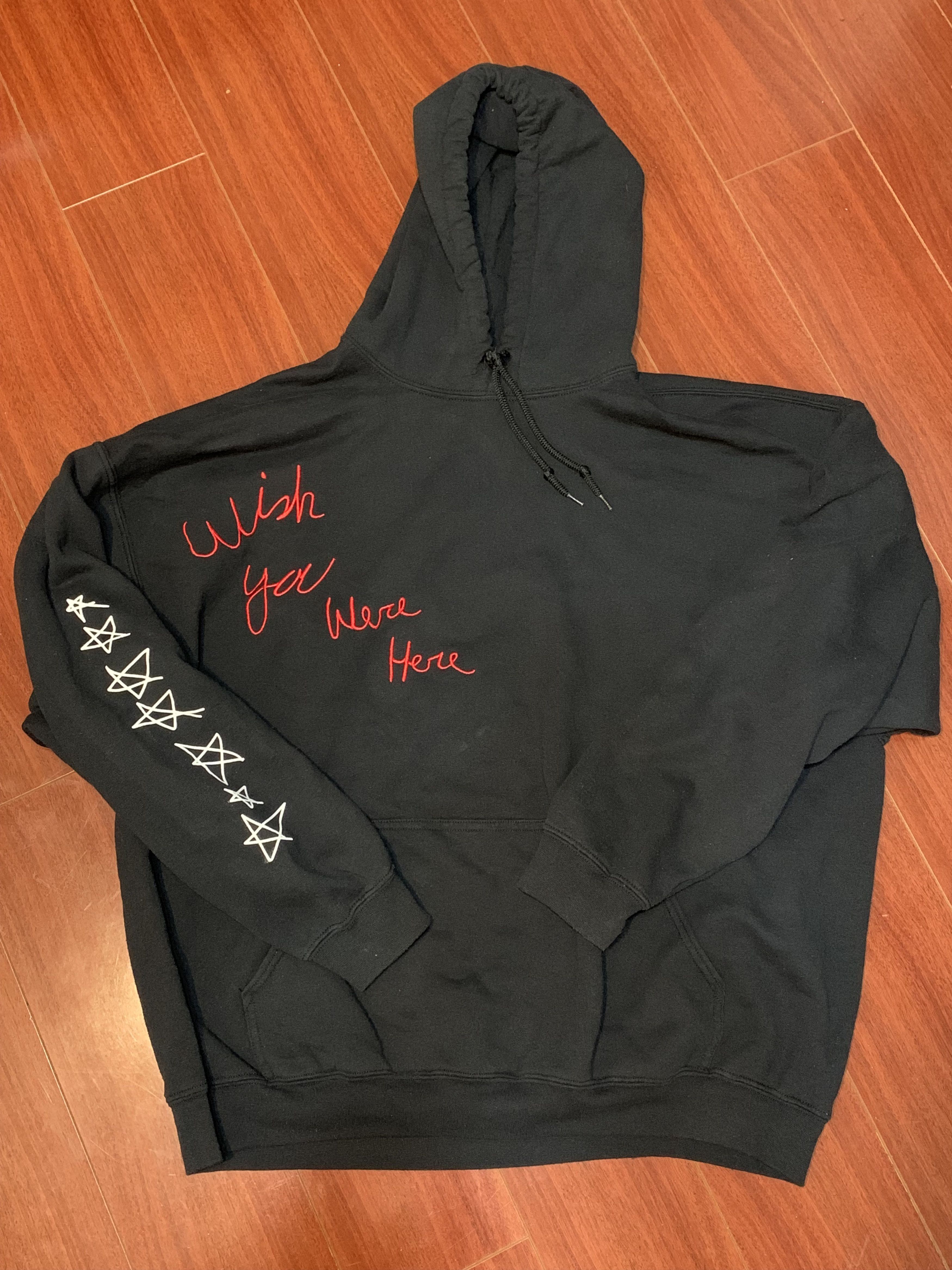 Travis Scott x hotsell Astroworld Tour Wish You Were Here Hoodie Hoodie Black Small