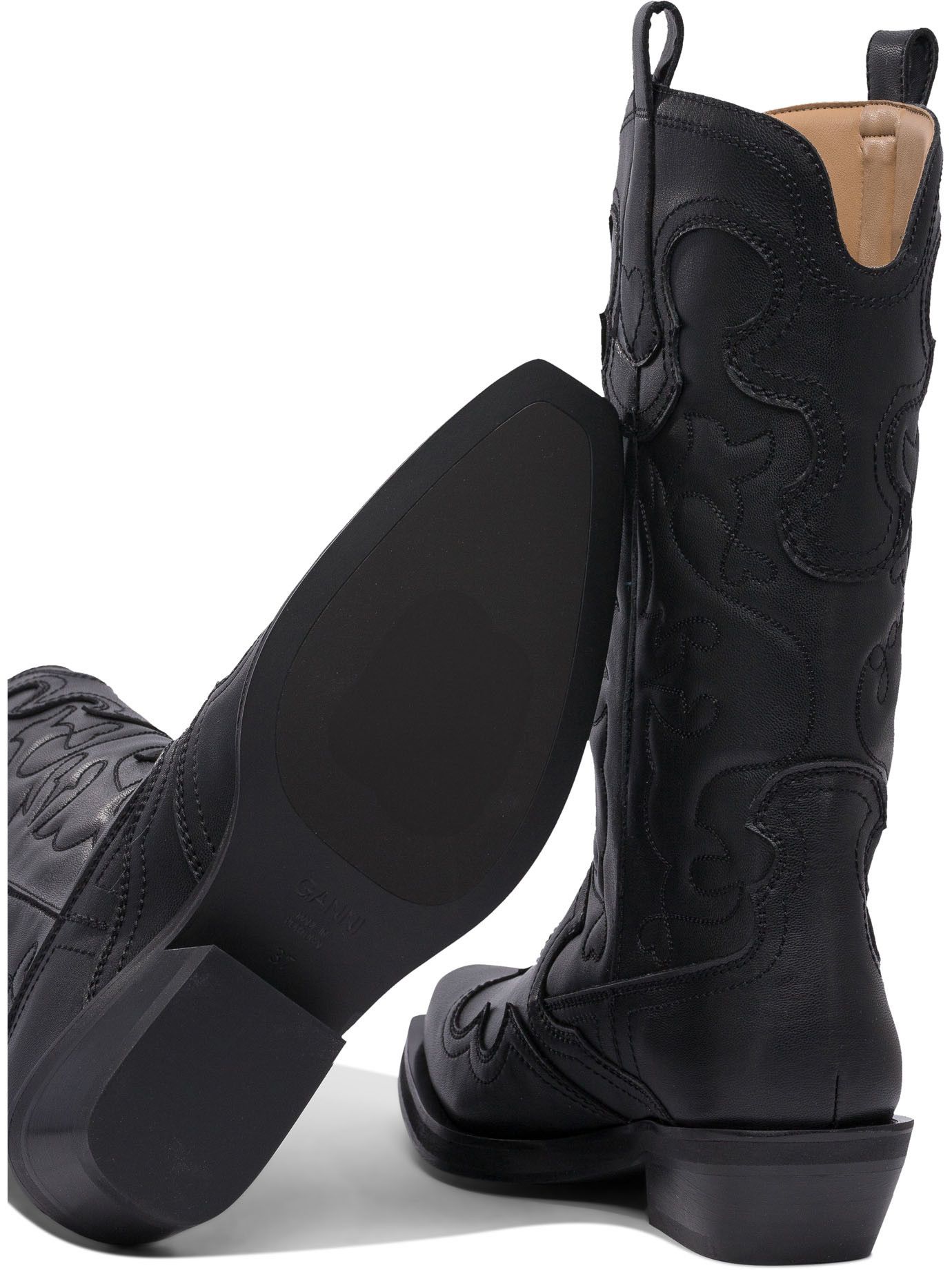 Ganni Embroidered Western Boots Size US 9 / IT 39 - 5 Thumbnail