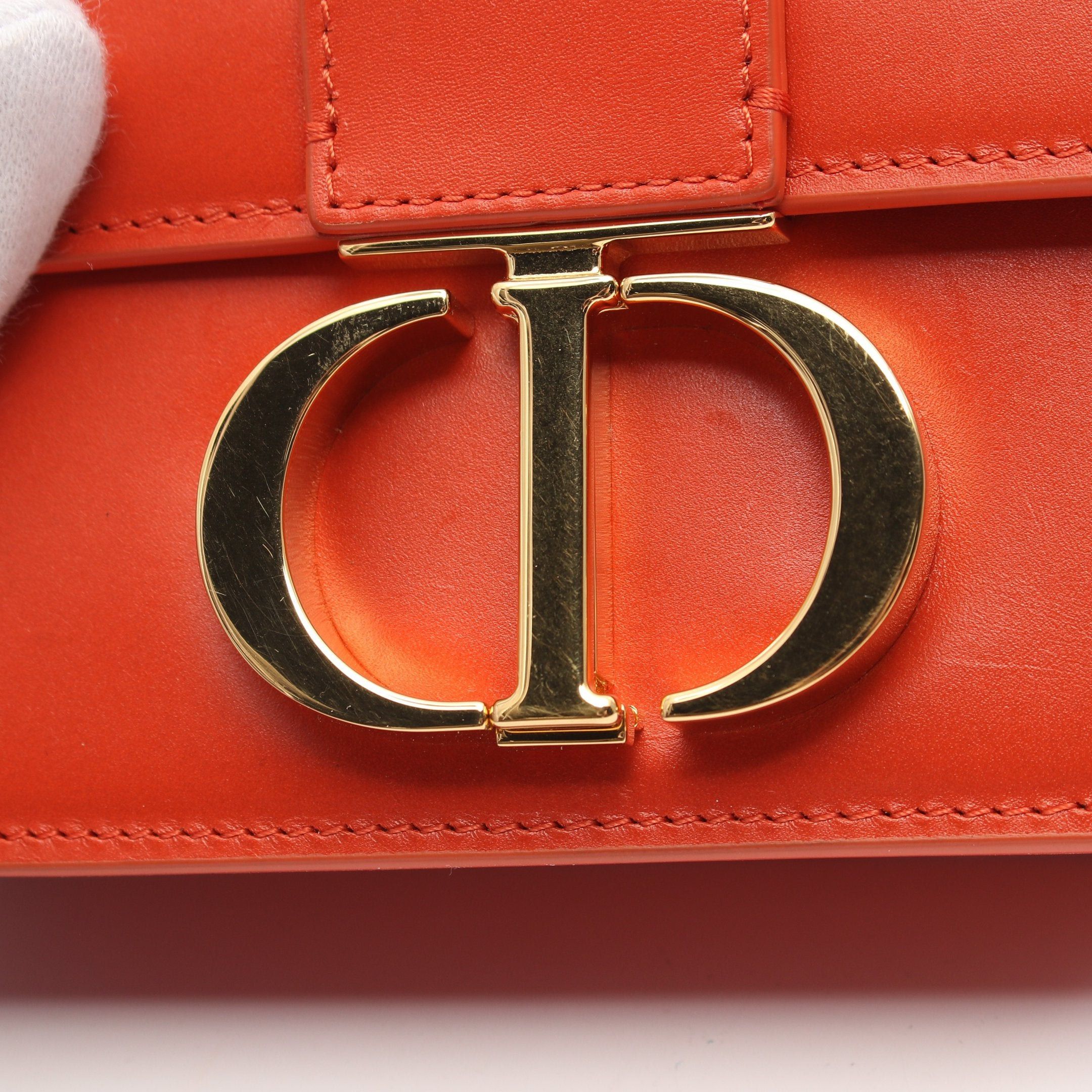 Dior Dior 30 Montaigne Micro Shoulder Bag Leather Orange Size ONE SIZE - 5 Thumbnail