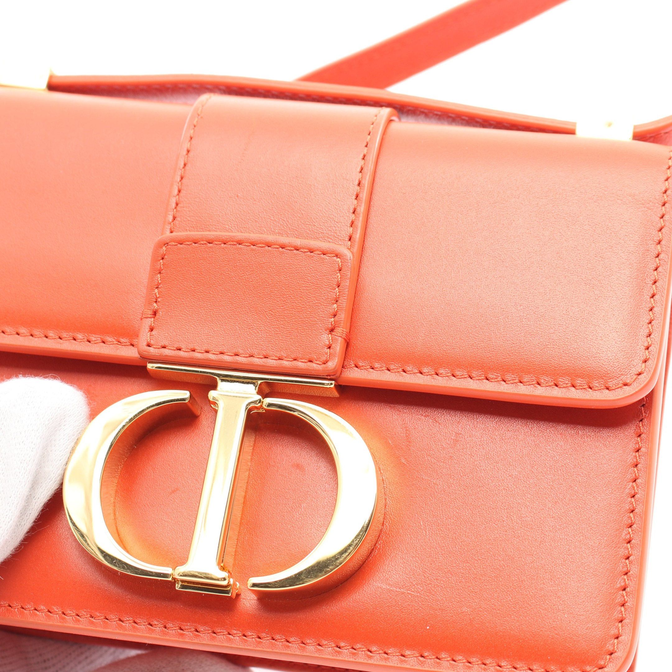 Dior Dior 30 Montaigne Micro Shoulder Bag Leather Orange Size ONE SIZE - 6 Thumbnail