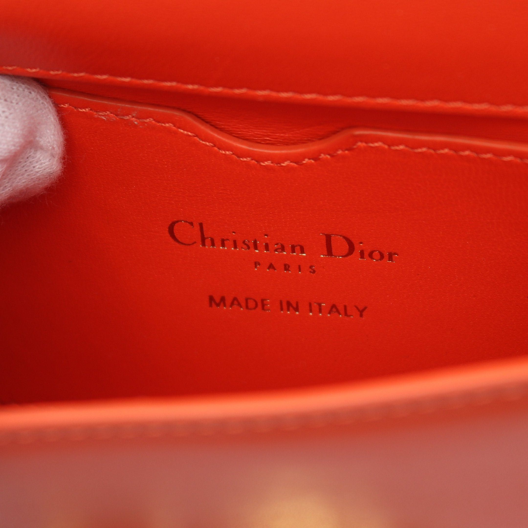 Dior Dior 30 Montaigne Micro Shoulder Bag Leather Orange Size ONE SIZE - 4 Thumbnail