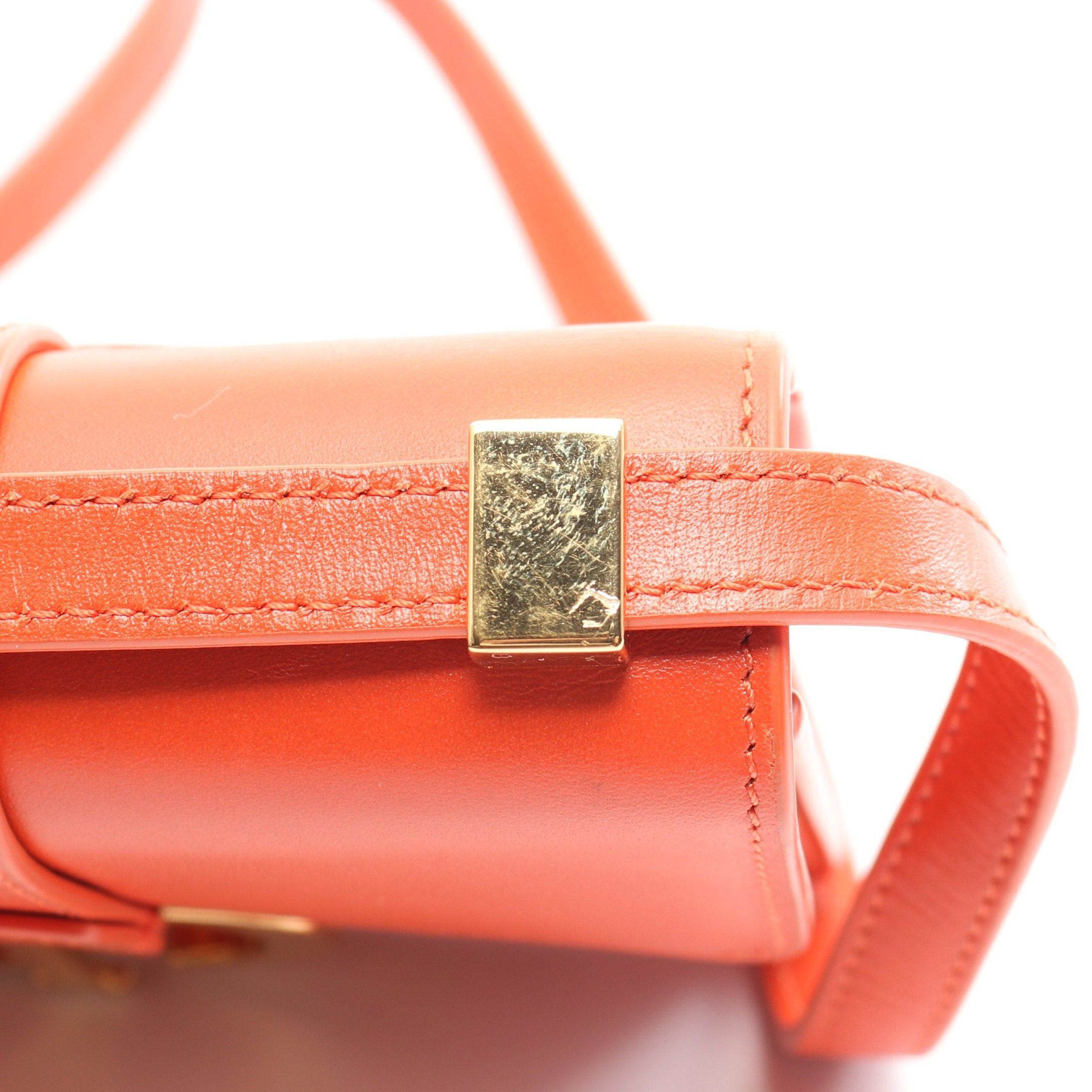 Dior Dior 30 Montaigne Micro Shoulder Bag Leather Orange Size ONE SIZE - 10 Thumbnail