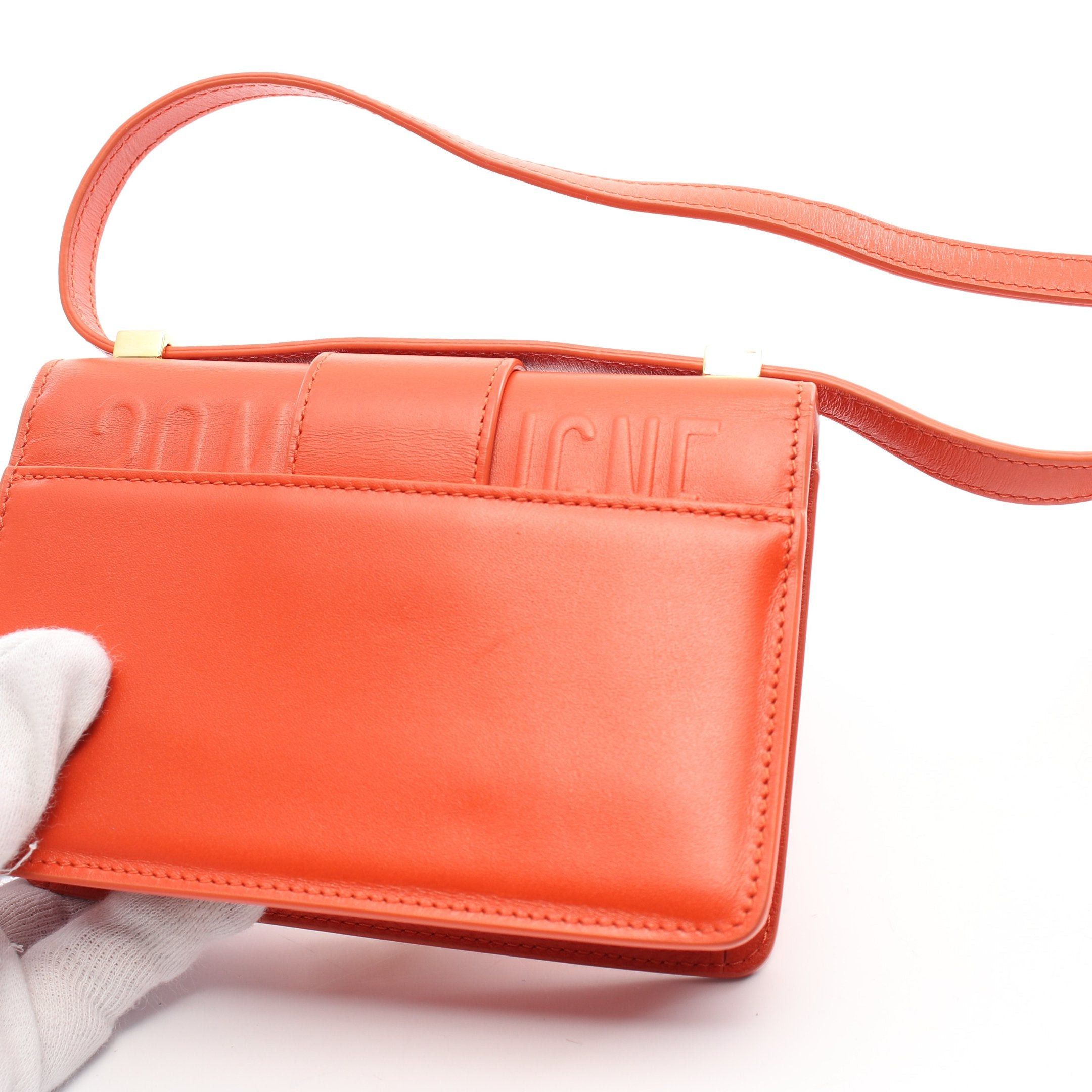 Dior Dior 30 Montaigne Micro Shoulder Bag Leather Orange Size ONE SIZE - 7 Thumbnail