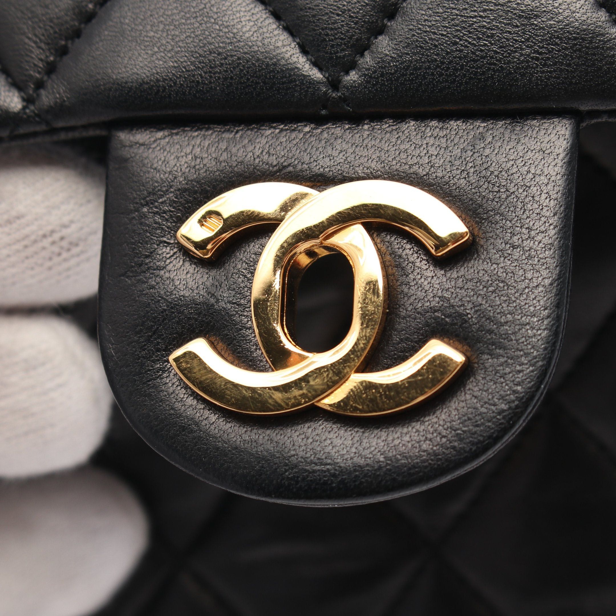 Chanel Chanel Matelasse Chain Shoulder Bag Lambskin Black Gold Hardware Size ONE SIZE - 7 Thumbnail