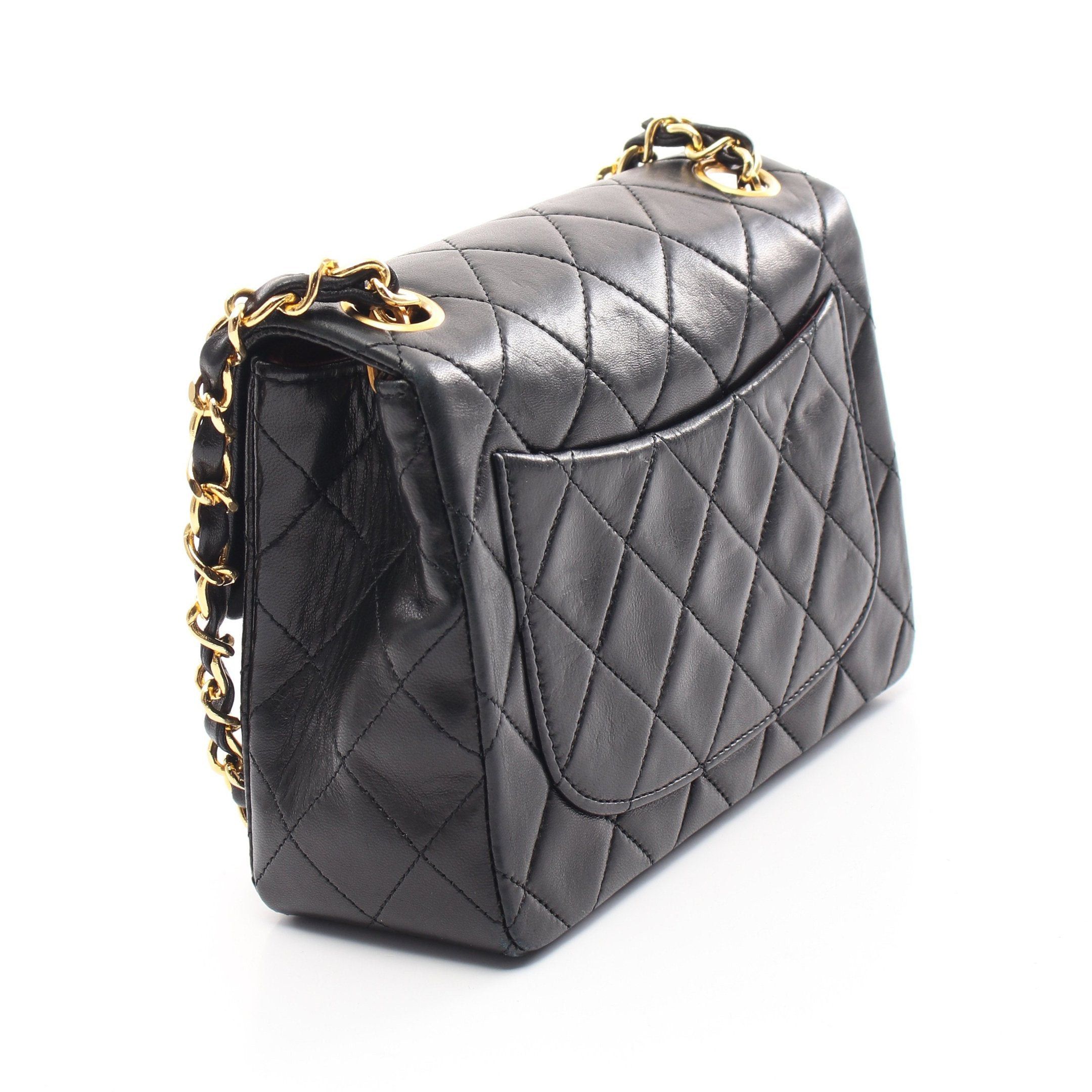 Chanel Chanel Matelasse Chain Shoulder Bag Lambskin Black Gold Hardware Size ONE SIZE - 2 Thumbnail