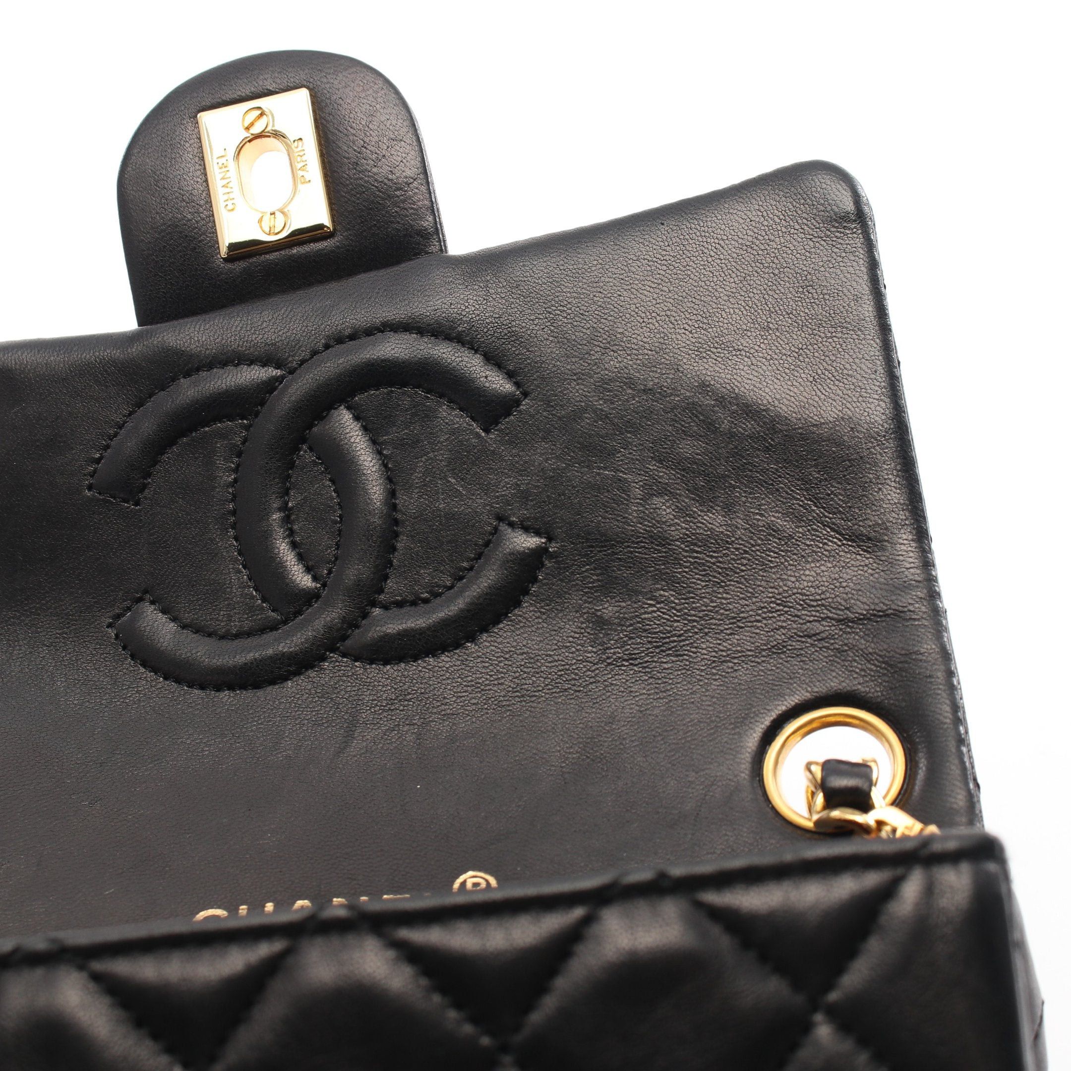 Chanel Chanel Matelasse Chain Shoulder Bag Lambskin Black Gold Hardware Size ONE SIZE - 6 Thumbnail