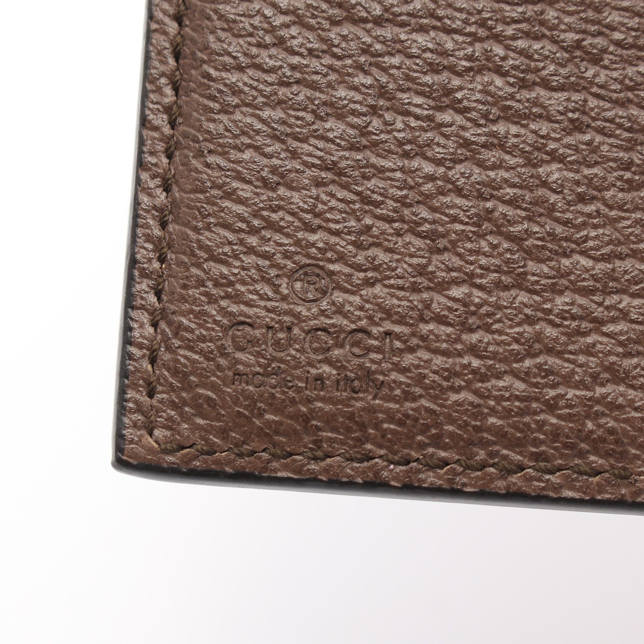 Gucci Gucci Ophidia Gg French Flap Wallet Sherry Line Double Hook Leather Beige Brown Size ONE SIZE - 4 Thumbnail