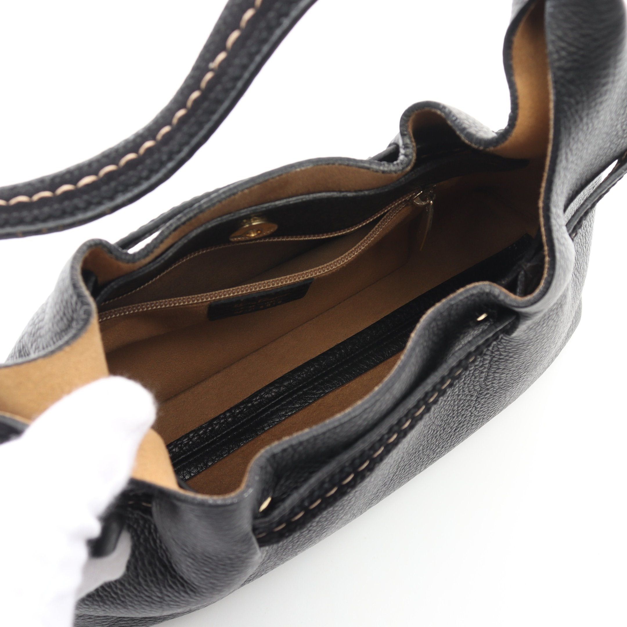 Salvatore Ferragamo Salvatore Ferragamo One Shoulder Bag Leather Black Size ONE SIZE - 3 Thumbnail