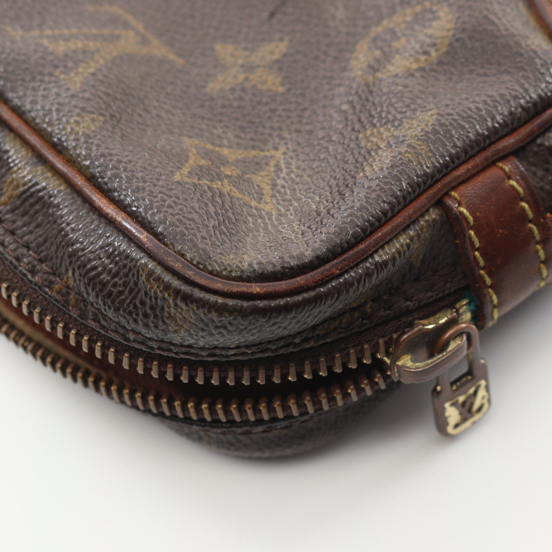 Louis Vuitton Louis Vuitton Marly Dragonne Pm Monogram Clutch Bag Second Leather Brown Size ONE SIZE - 6 Thumbnail