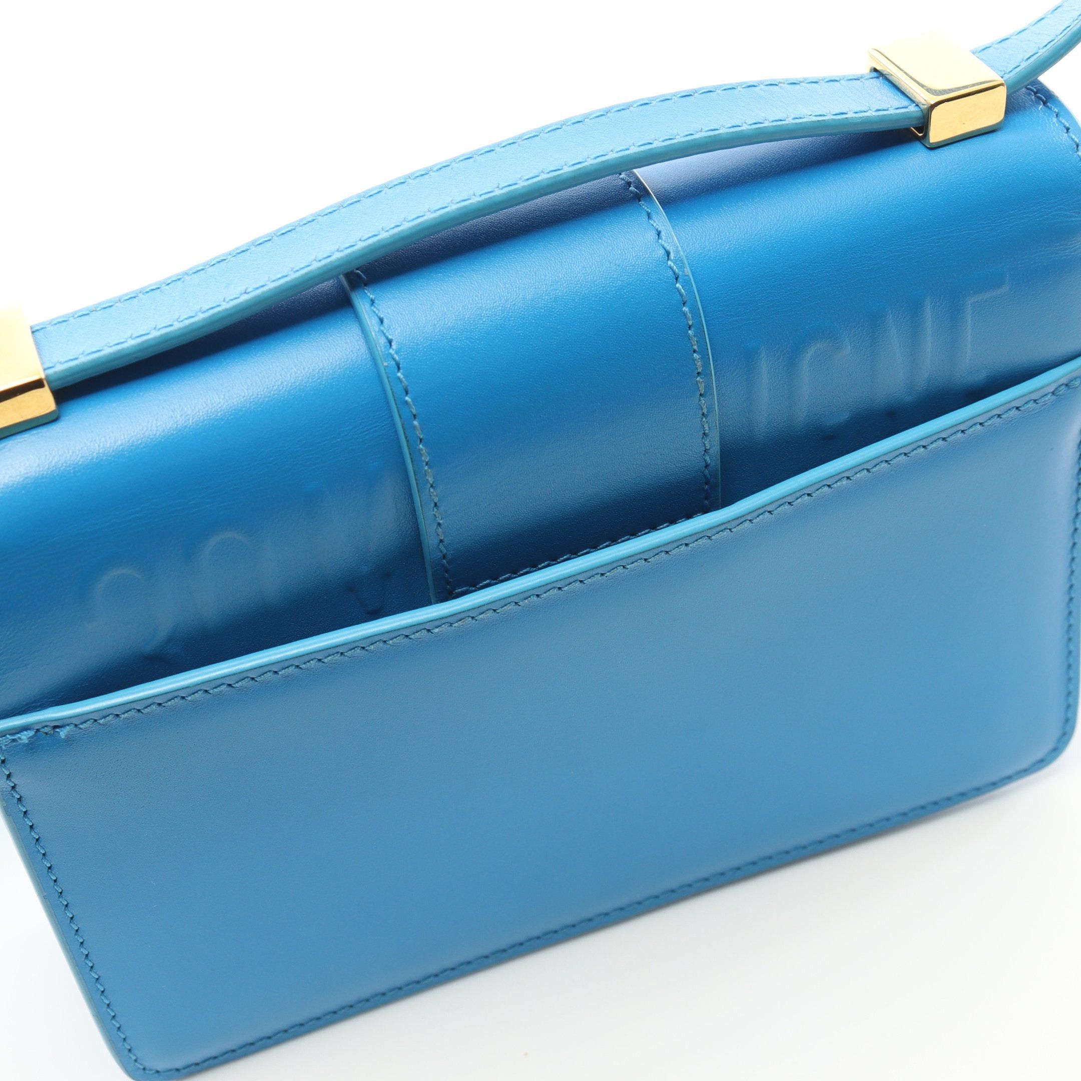 Dior Dior 30 Montaigne Micro Shoulder Bag Leather Blue Size ONE SIZE - 9 Thumbnail
