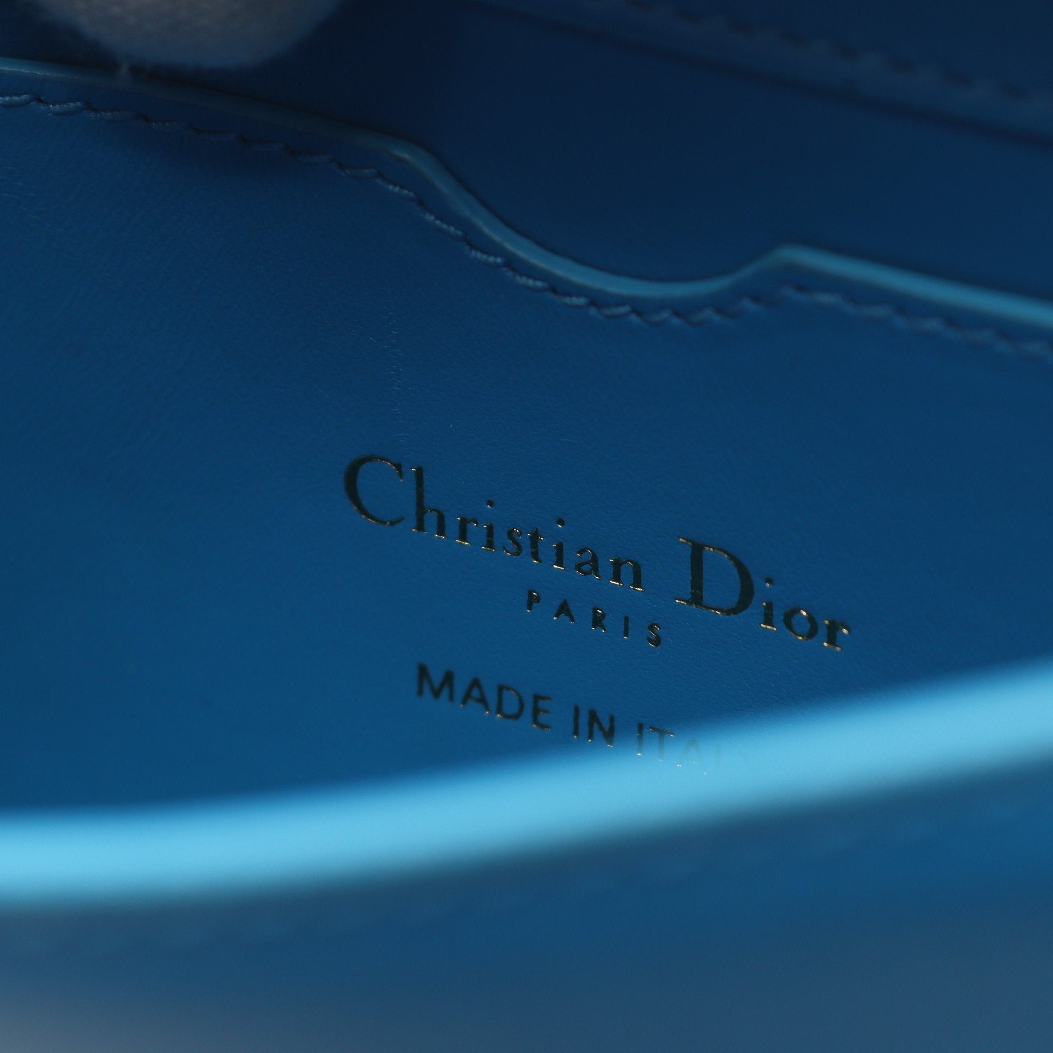 Dior Dior 30 Montaigne Micro Shoulder Bag Leather Blue Size ONE SIZE - 4 Thumbnail