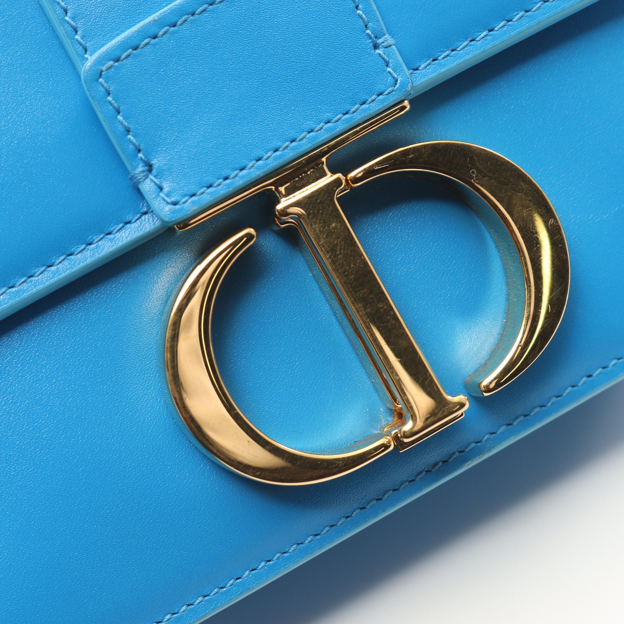 Dior Dior 30 Montaigne Micro Shoulder Bag Leather Blue Size ONE SIZE - 6 Thumbnail
