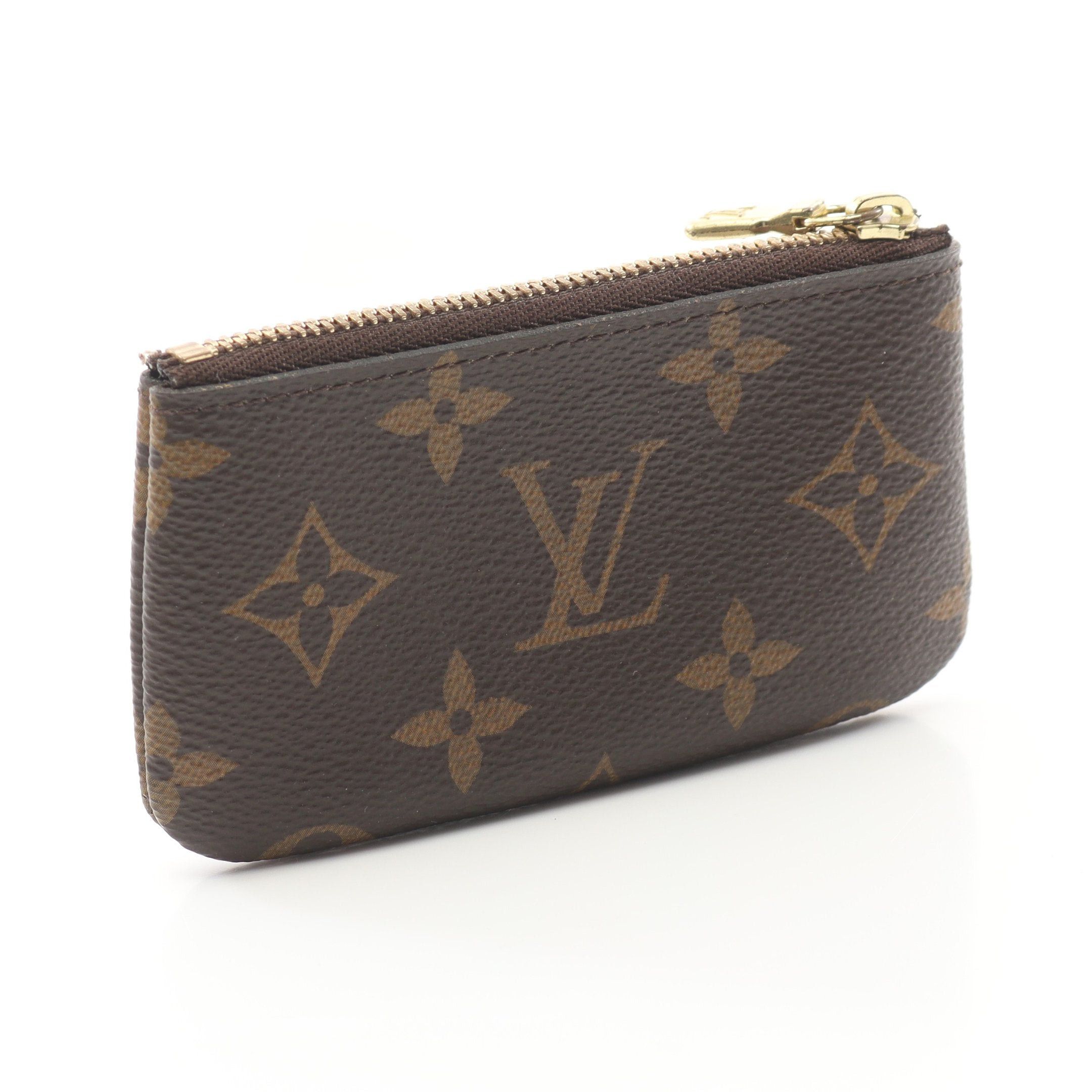 Louis Vuitton Louis Vuitton Pochette Cle Monogram Coin Purse Brown With Key Ring Size ONE SIZE - 2 Thumbnail