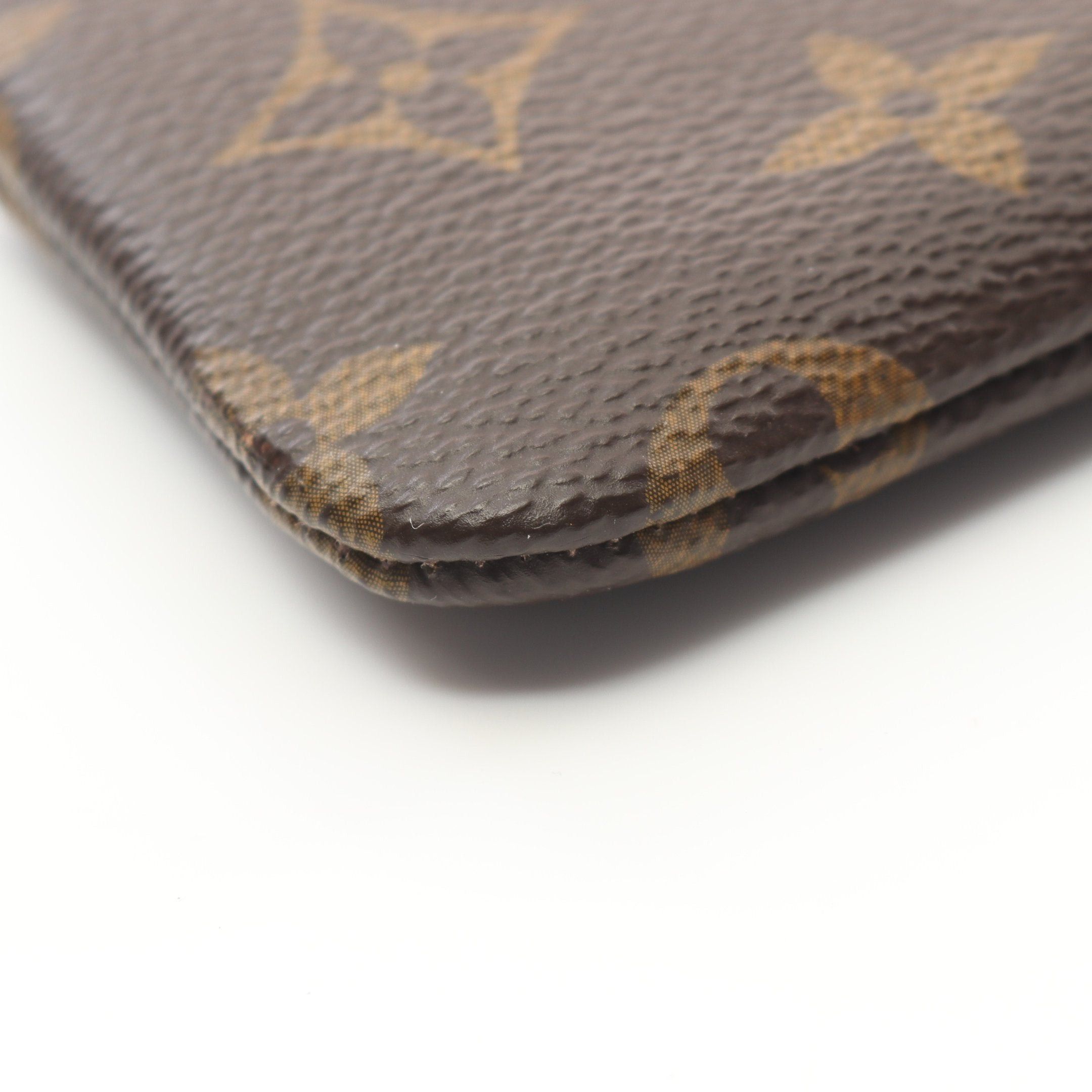 Louis Vuitton Louis Vuitton Pochette Cle Monogram Coin Purse Brown With Key Ring Size ONE SIZE - 9 Thumbnail