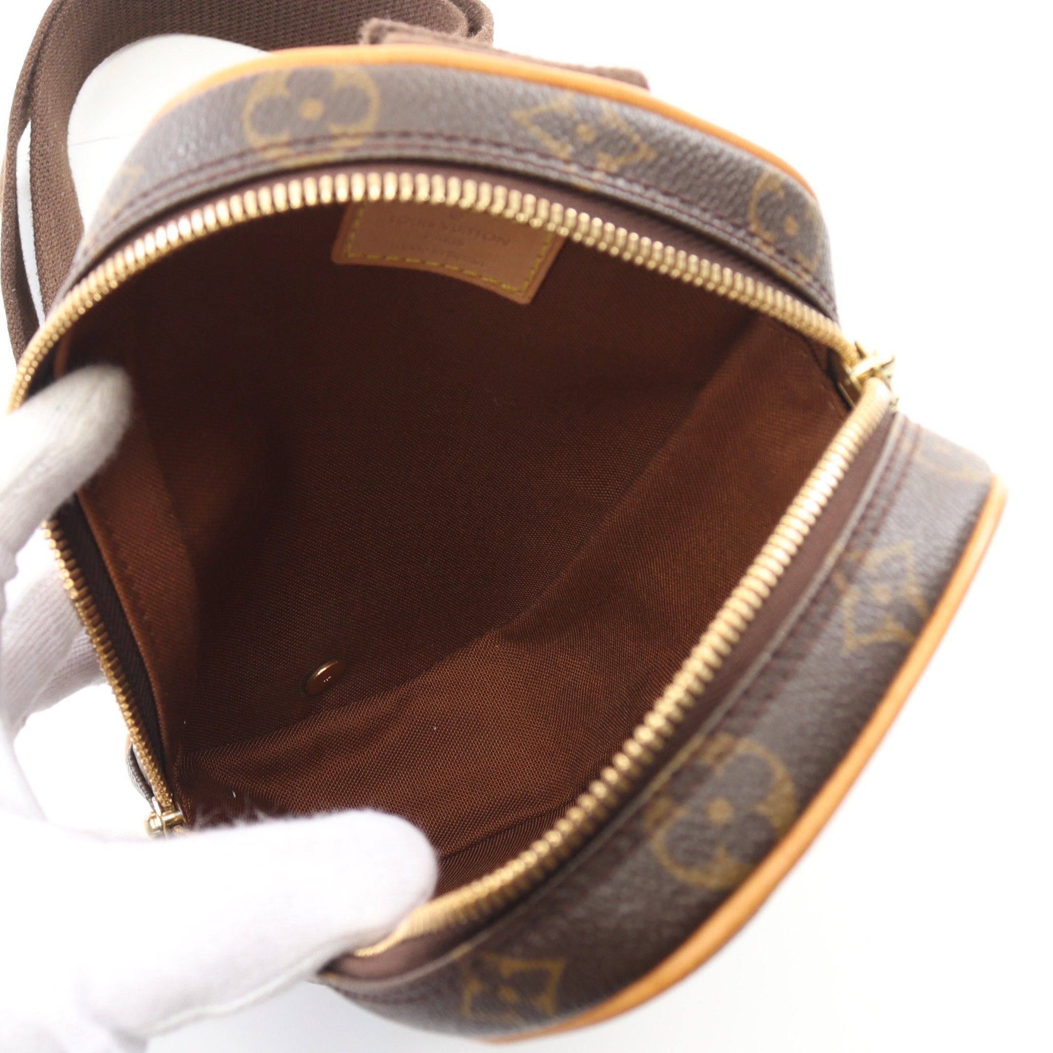 Louis Vuitton Louis Vuitton Pochette Ganju Monogram Body Bag Leather Brown Size ONE SIZE - 3 Thumbnail