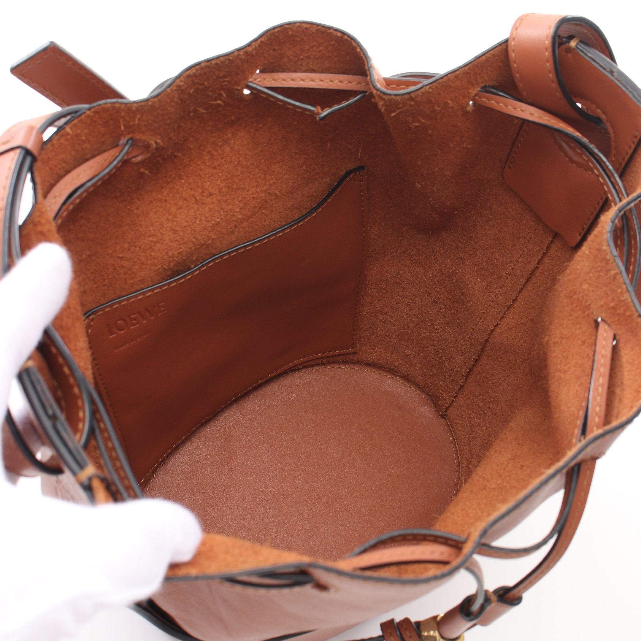Loewe Loewe Balloon Bag Small Shoulder Leather Brown Size ONE SIZE - 3 Thumbnail