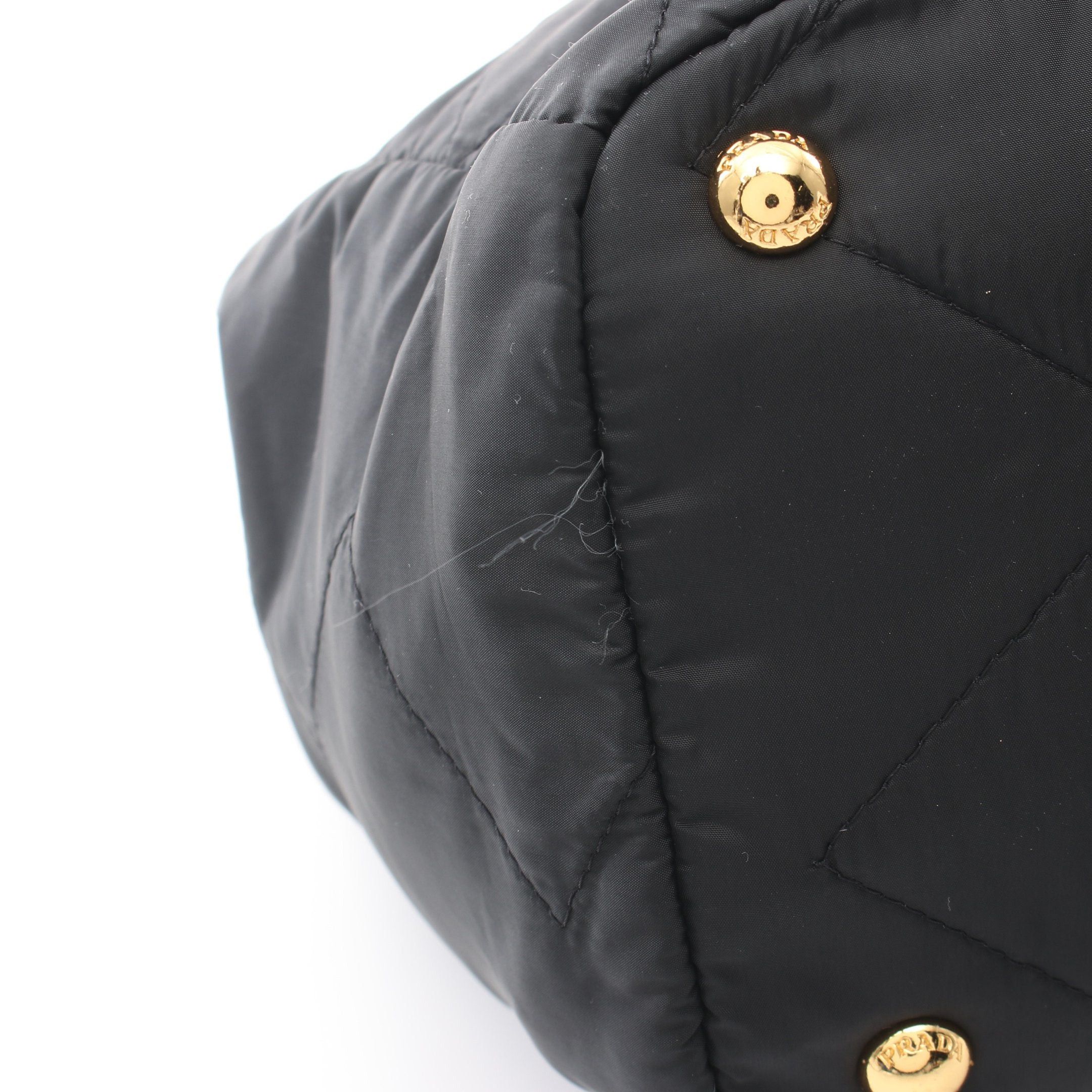 Prada Prada Tessuto Impuntu Handbag Nylon Leather Black Size ONE SIZE - 5 Thumbnail