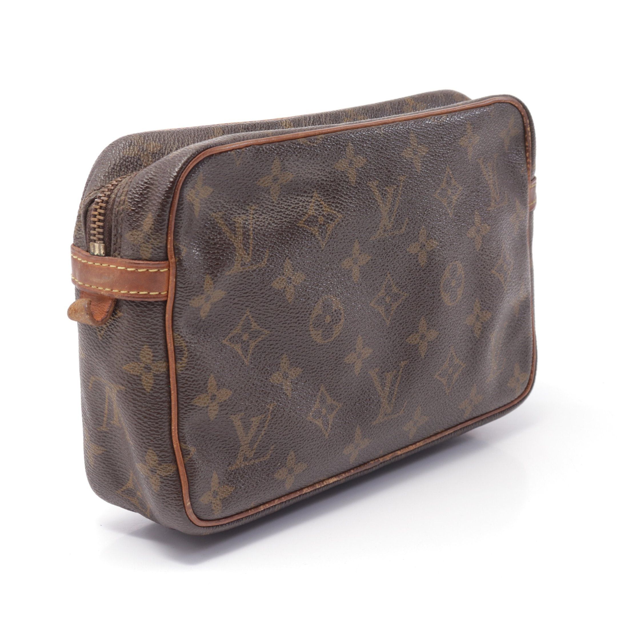 Louis Vuitton Louis Vuitton Compiègne 23 Monogram Clutch Bag Second Leather Brown Size ONE SIZE - 2 Thumbnail