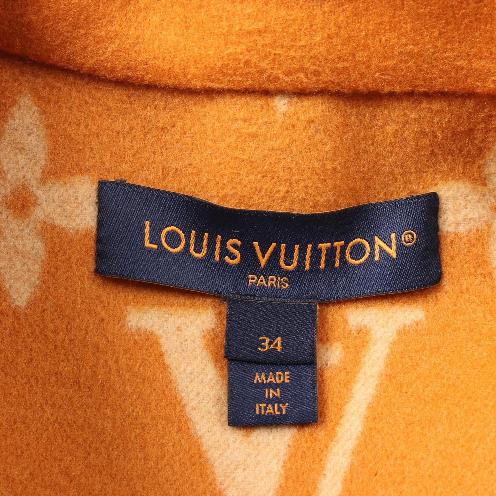 Louis Vuitton Louis Vuitton Shirt Jacket Wool Orange Monogram Lining Size ONE SIZE - 3 Thumbnail