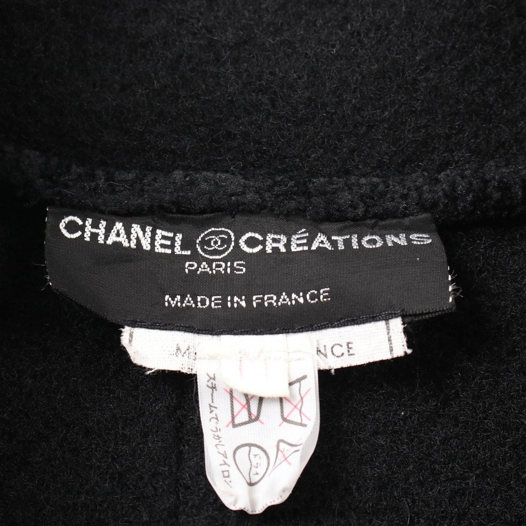 Chanel Chanel Creations Lion Button Cape Coat Poncho Fabric Black Size ONE SIZE - 3 Thumbnail