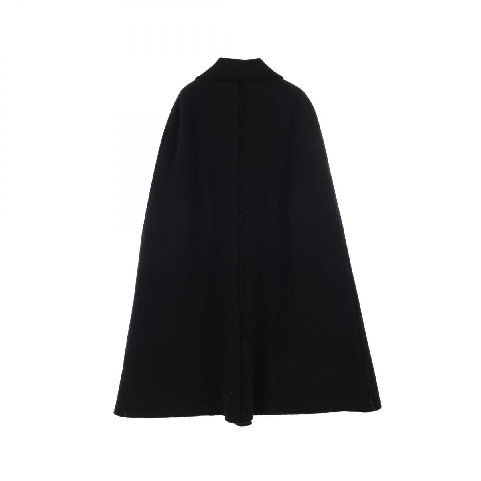 Chanel Chanel Creations Lion Button Cape Coat Poncho Fabric Black Size ONE SIZE - 2 Thumbnail