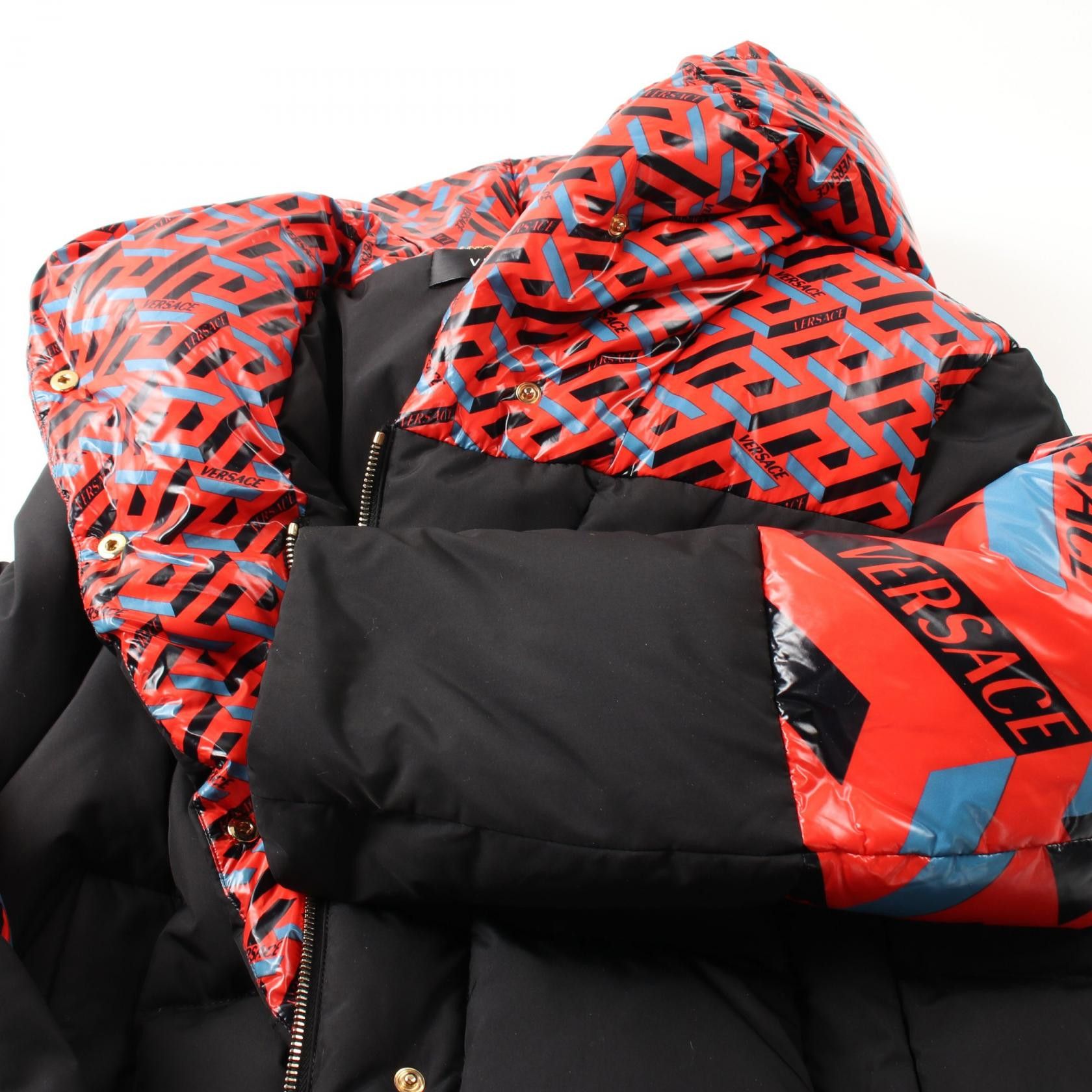 Versace Versace Medusa Button Down Jacket Nylon Black Multicolor Hooded Size ONE SIZE - 8 Thumbnail