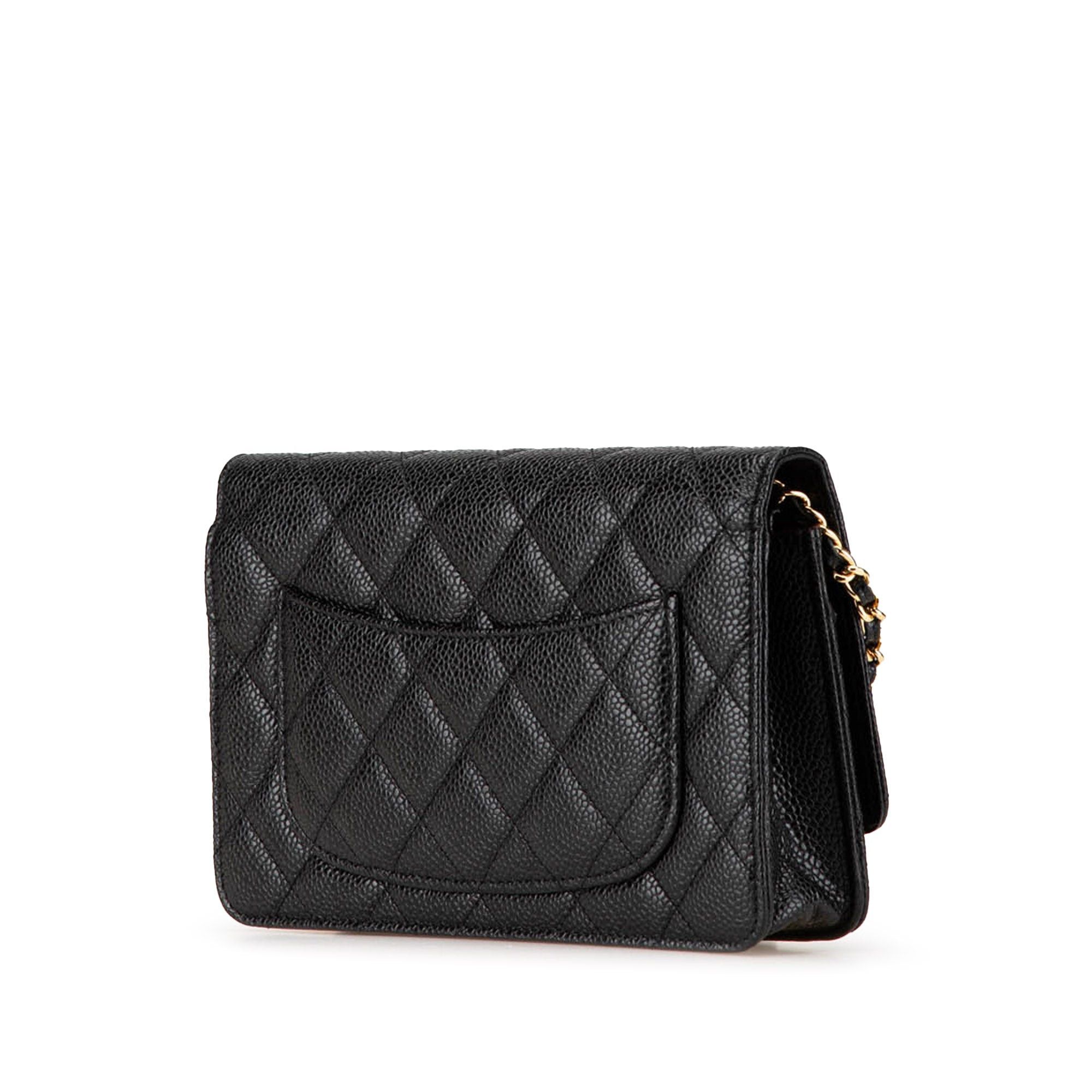 Chanel 2025 Trendy CC Wallet on Chain 19cm Bag Black Caviar Leather 320291