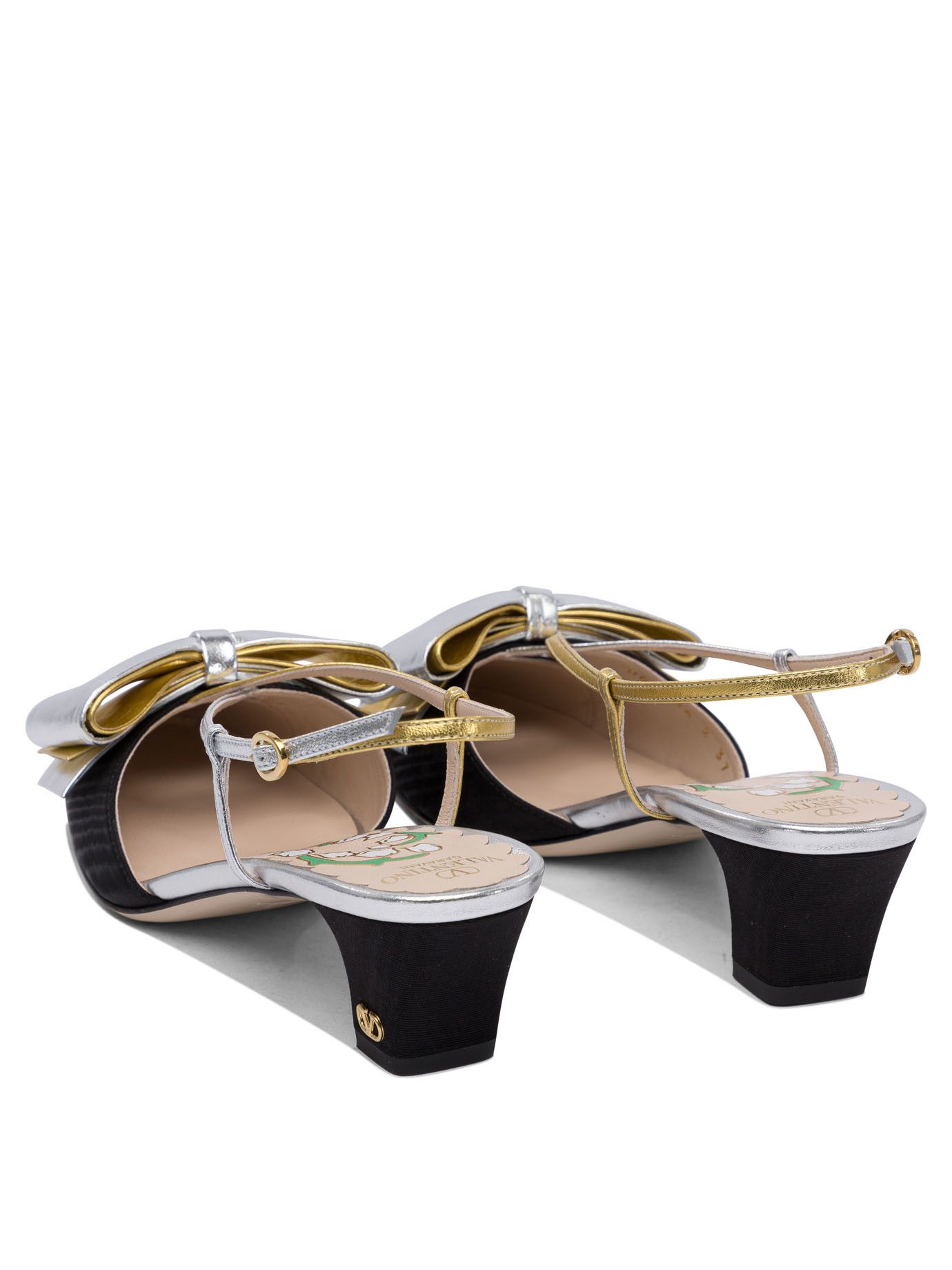 Valentino Bowow Moirè 45 Mm Slingback Pumps Size US 8.5 / IT 38.5 - 4 Thumbnail