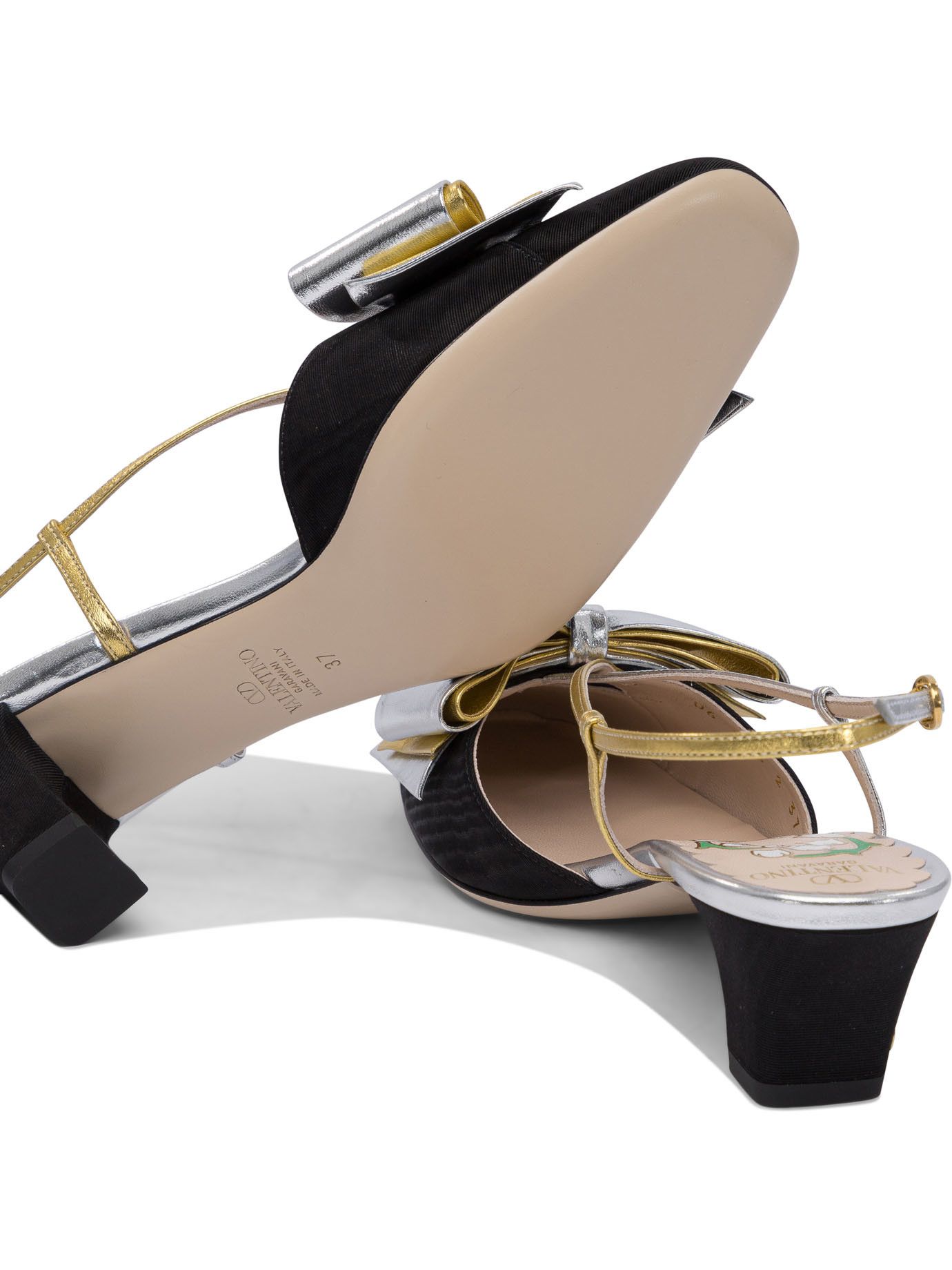 Valentino Bowow Moirè 45 Mm Slingback Pumps Size US 8.5 / IT 38.5 - 5 Thumbnail